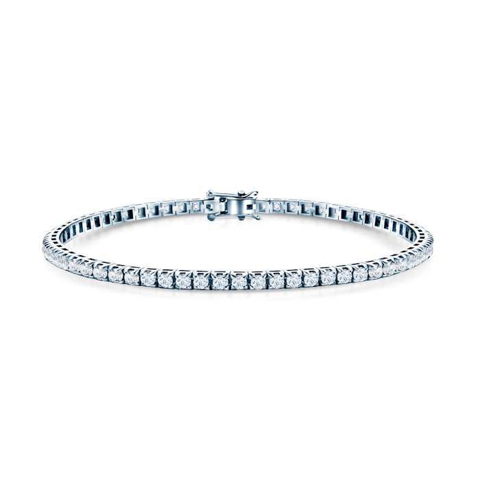 Luminy tennis bracelet 3.0 mm: white gold, white sapphires