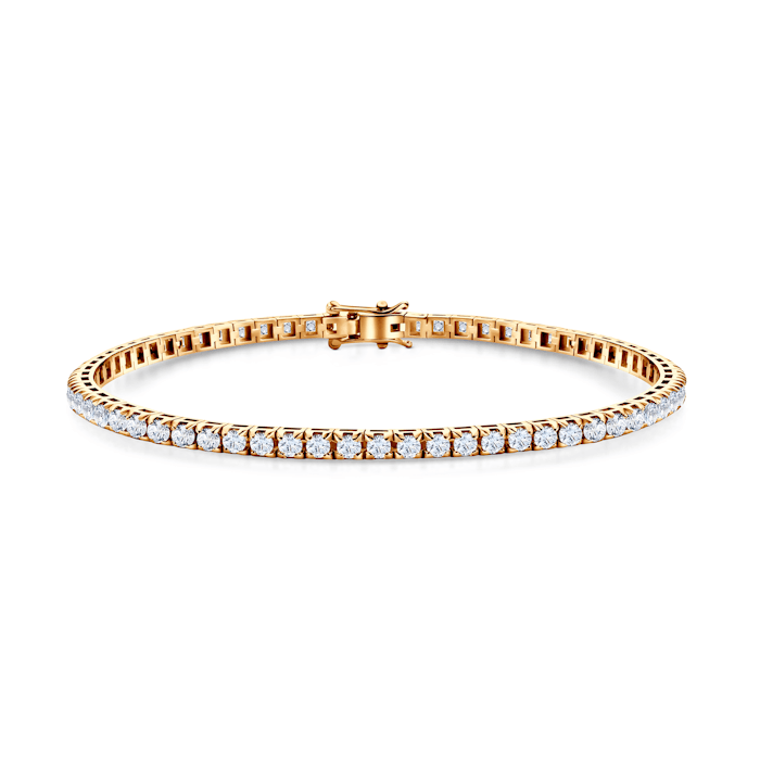 Luminy tennis bracelet 3.0 mm: gold, white sapphires