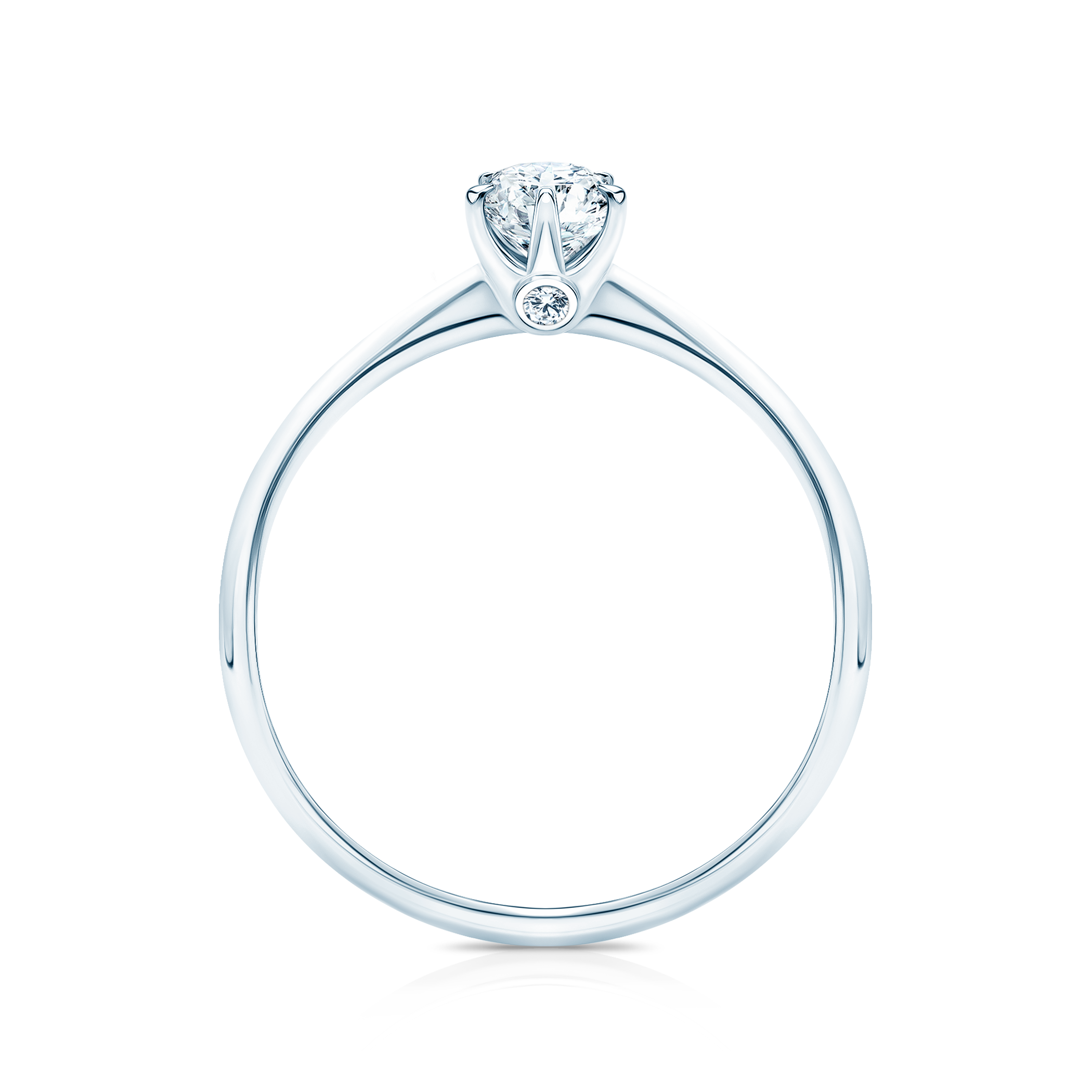 Pierścionek zaręczynowy The Journey: białe złoto, diament - 3