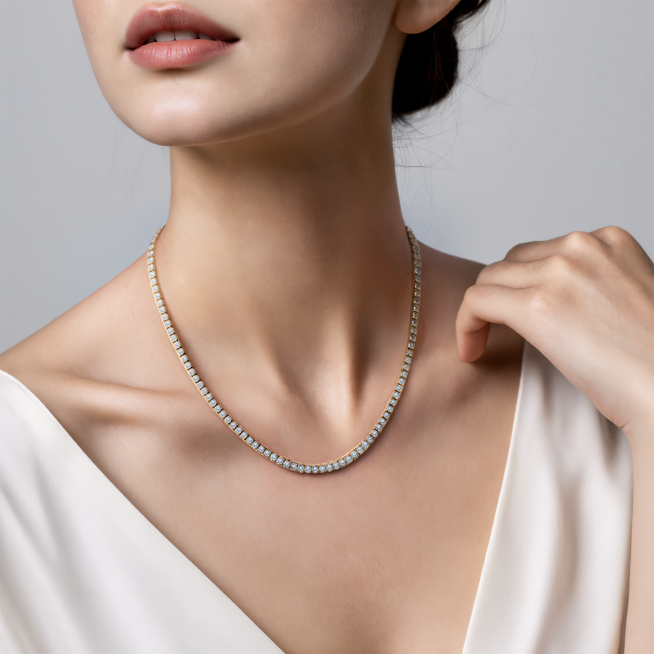 Tenniskette Share Your Love 2,5 mm: Gold, Diamanten