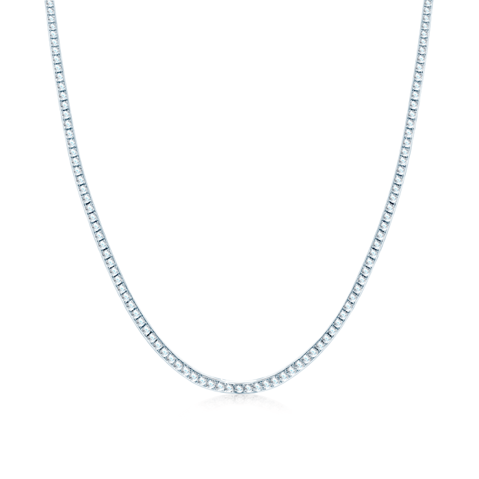 Luminy tennis necklace 2.5 mm: white gold, white sapphires