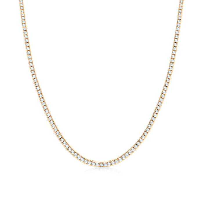Luminy tennis necklace 2.5 mm: gold, white sapphires
