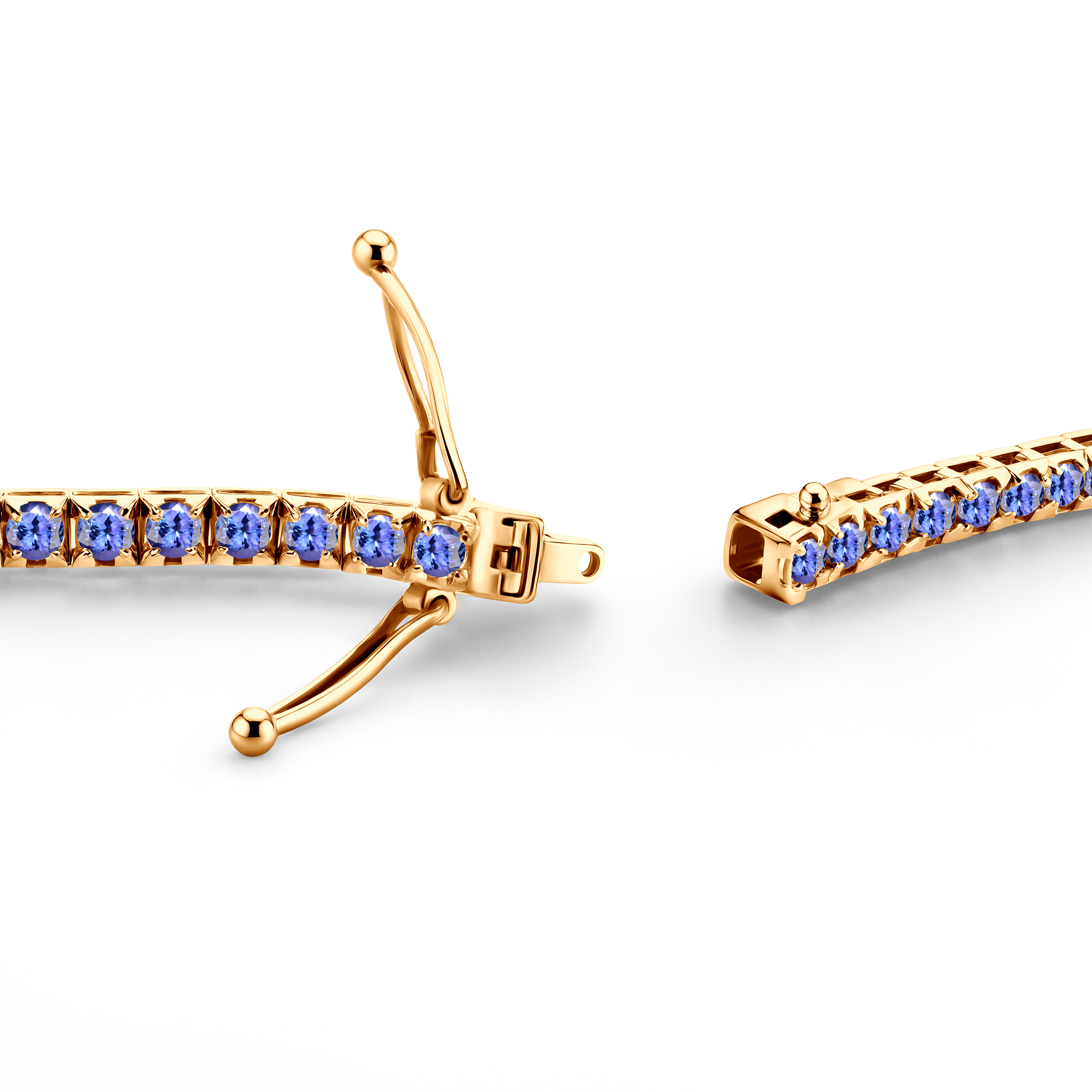 Tennis-Halskette Luminy 2,5 mm: Gold, Tansanite