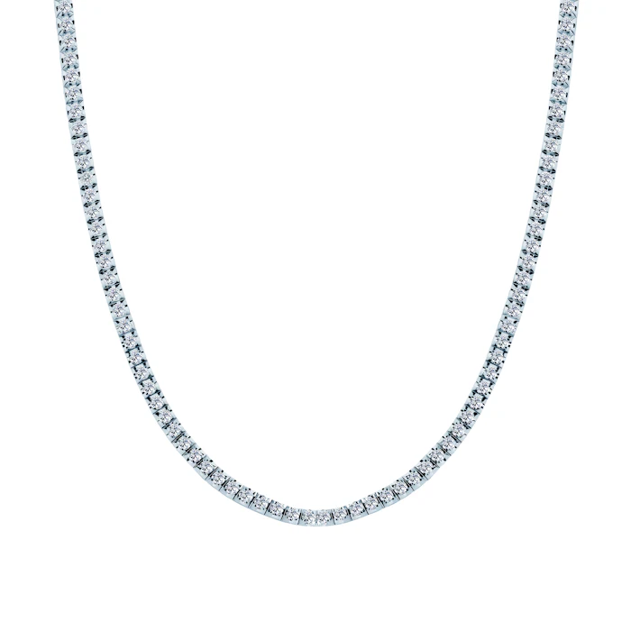 Naszyjnik tenisowy Share Your Love 3,0mm: białe złoto, diamenty laboratoryjne