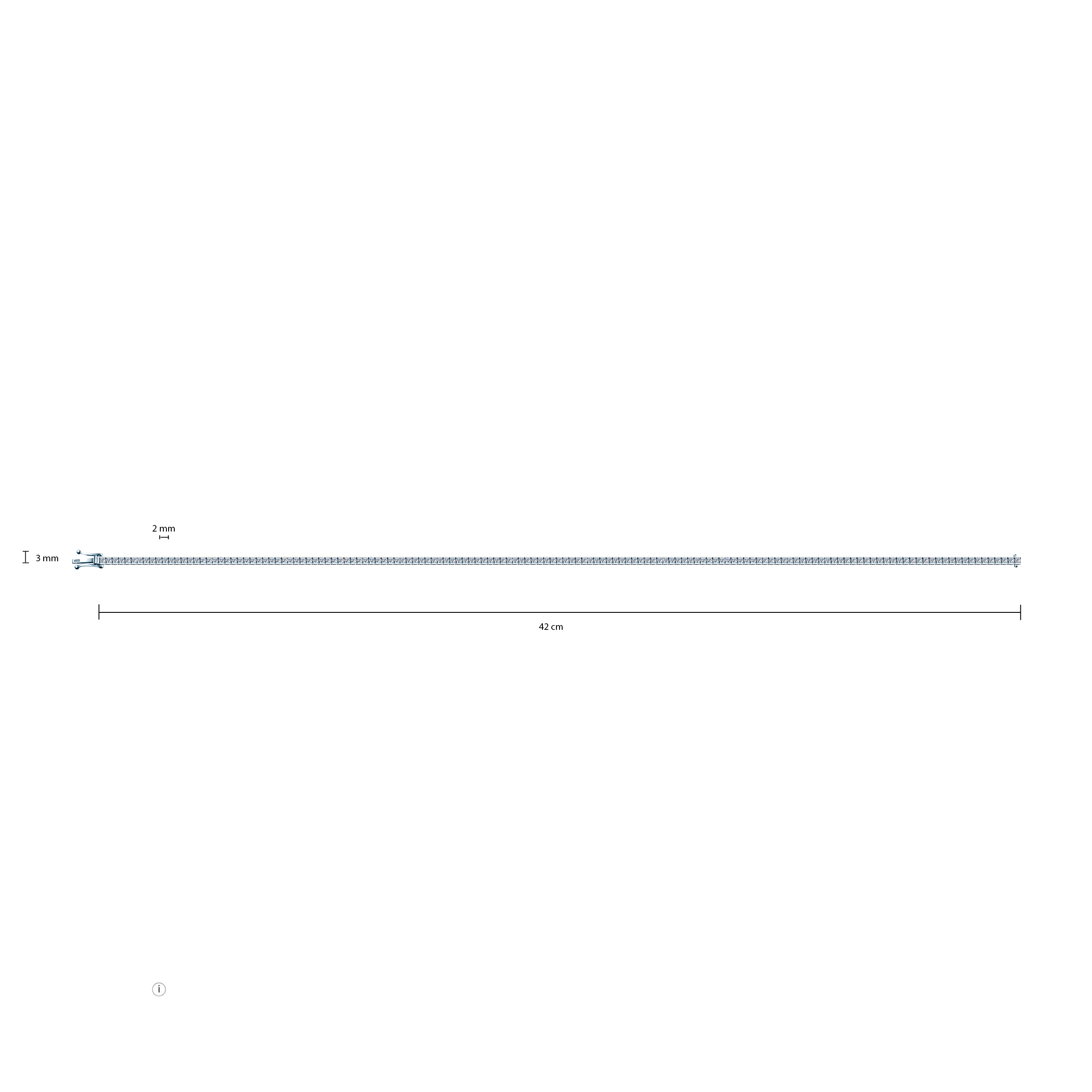 Tenniskette Share Your Love 3,0 mm: Weißgold, Labordiamanten