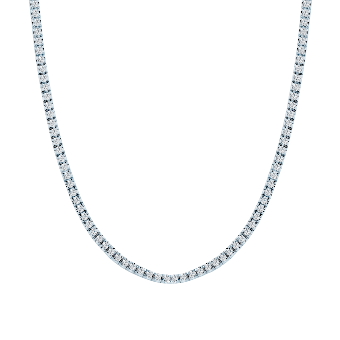 Luminy tennis necklace 3.0 mm: white gold, white sapphires