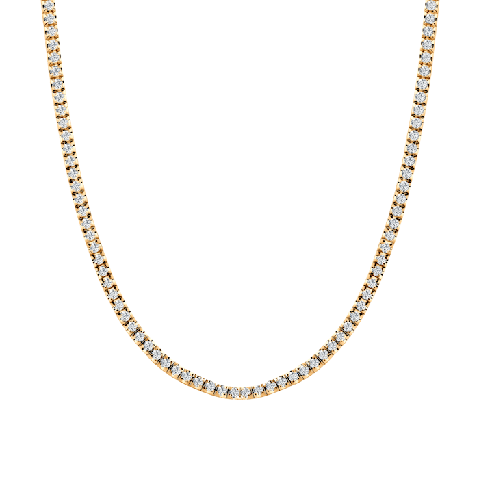 Tenisový náhrdelník Luminy 3,0 mm: zlato, biele zafíry