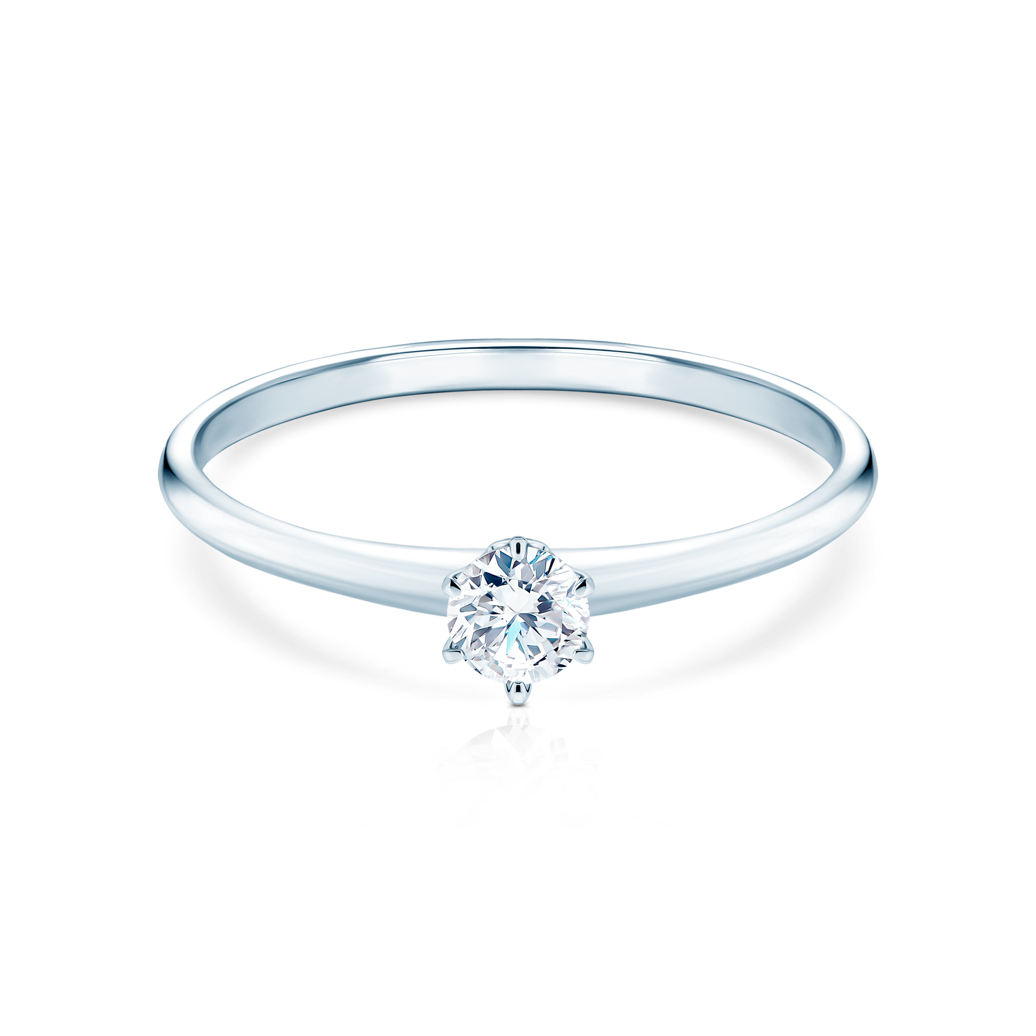 Pierścionek zaręczynowy The Journey: białe złoto, diament