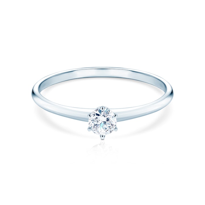 Zásnubný prsteň The Journey: biele zlato, diamant