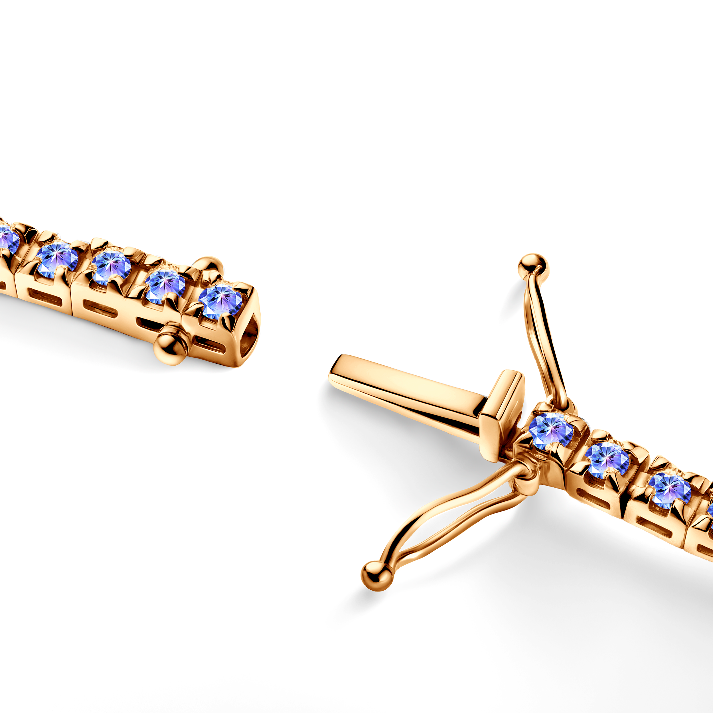 Tennis-Halskette Luminy 3,0 mm: Gold, Tansanite