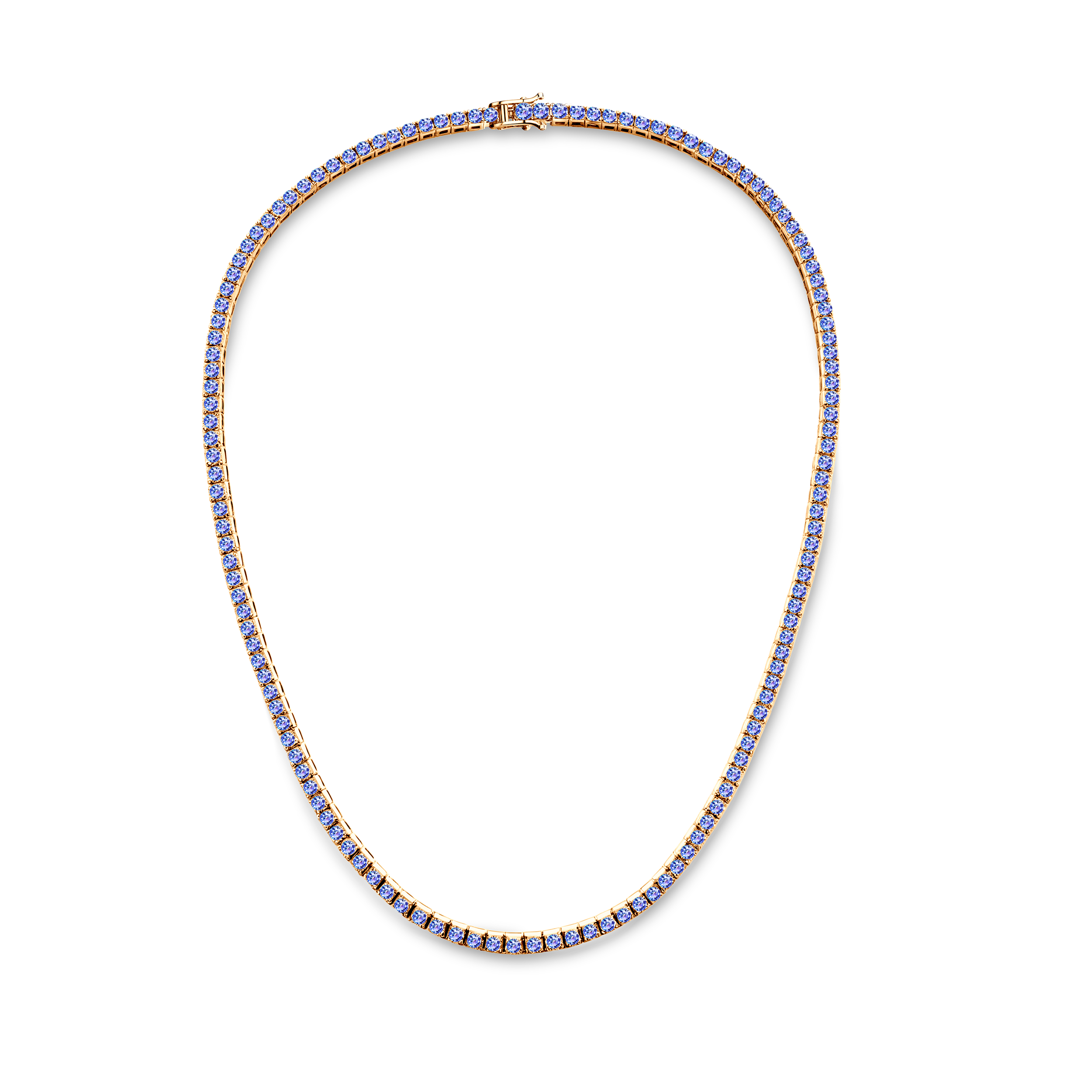 Tennis-Halskette Luminy 3,0 mm: Gold, Tansanite