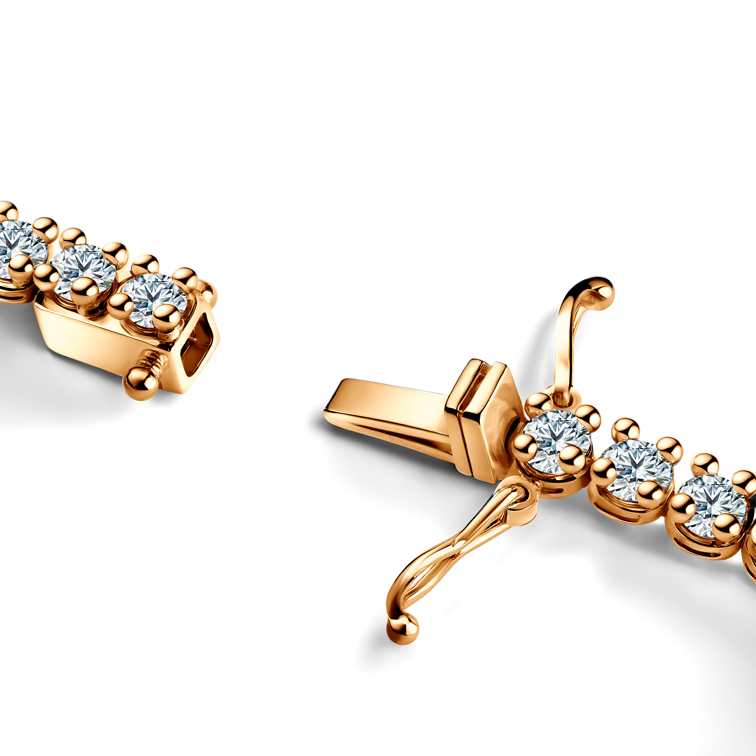 Tenniskette The Light 3,8 mm: Gold, Diamanten