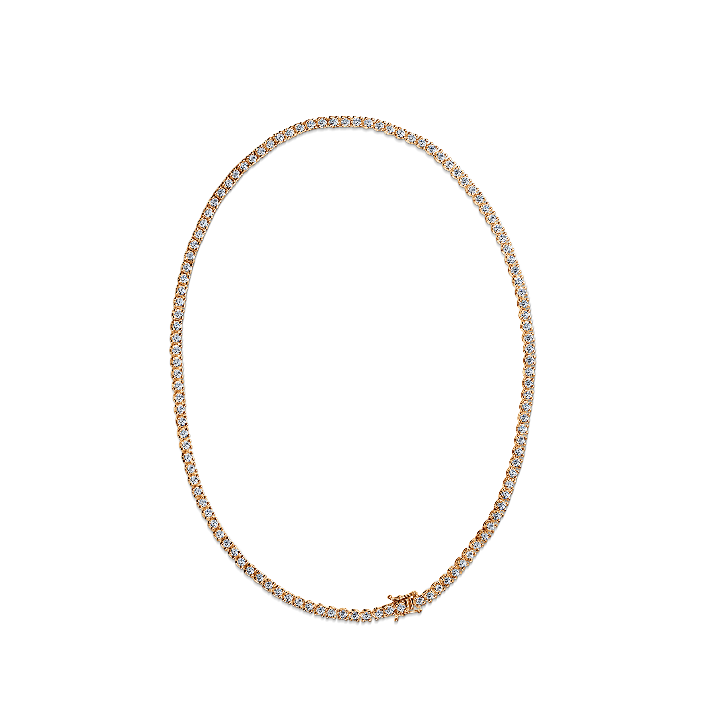 Tenniskette The Light 3,8 mm: Gold, Diamanten