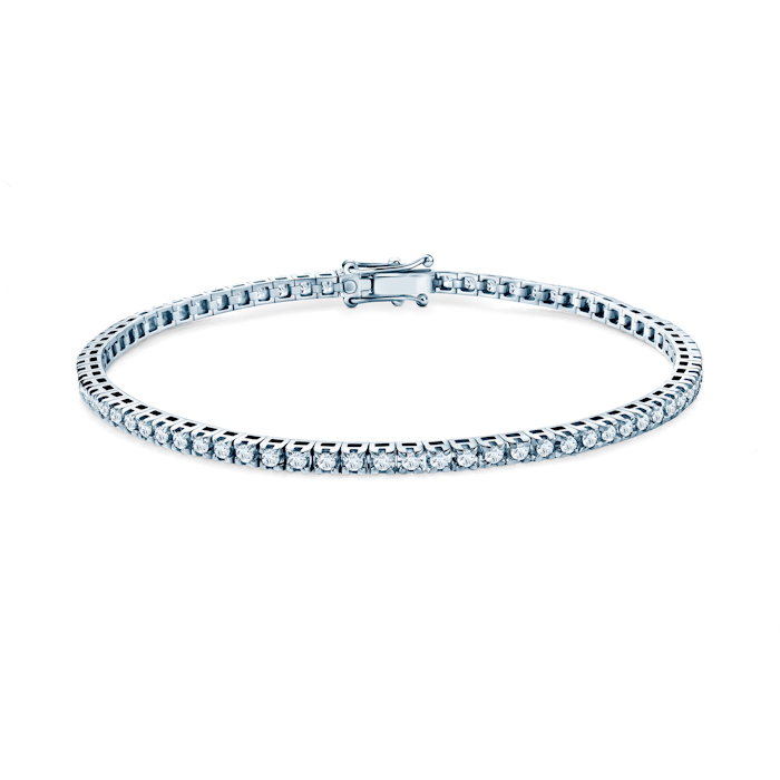 Luminy tennis bracelet 2.3 mm: white gold, white sapphires