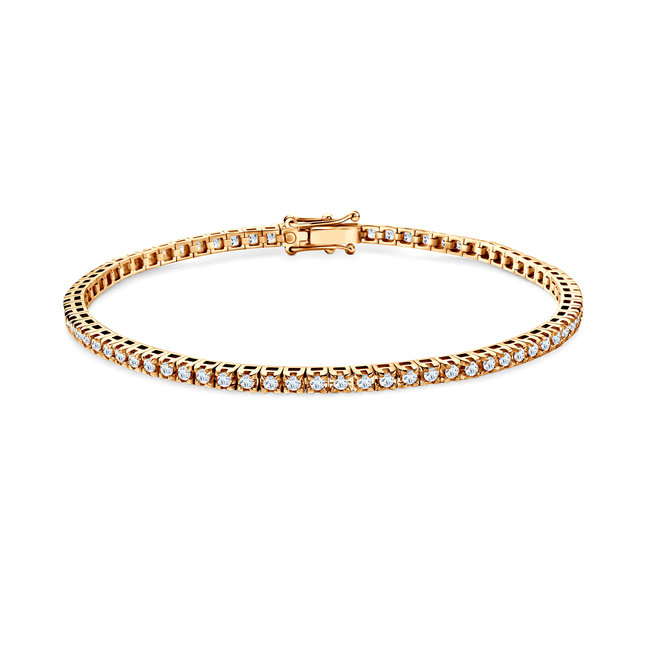 Luminy tennis bracelet 2.3 mm: gold, white sapphires