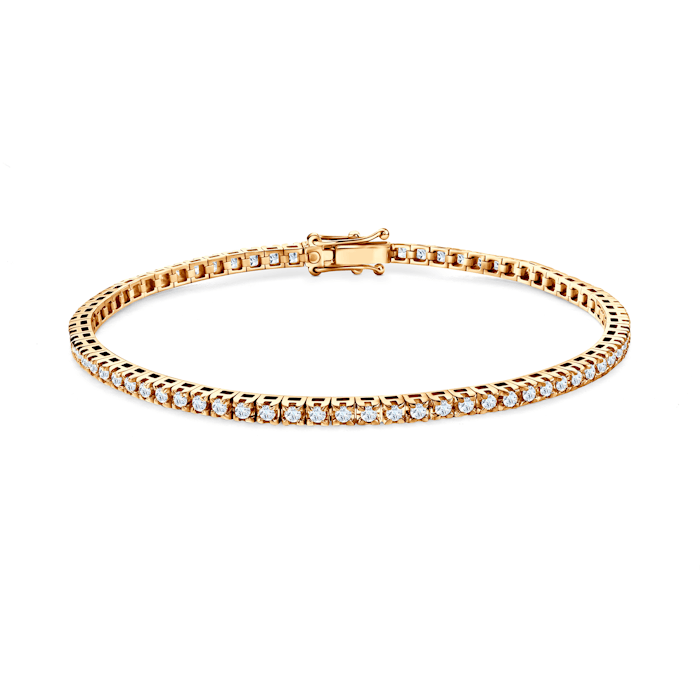 Luminy tennis bracelet 2.3 mm: gold, white sapphires