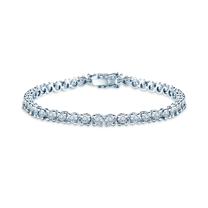 The Light tennis bracelet 4.5 mm: white gold, lab-grown diamonds