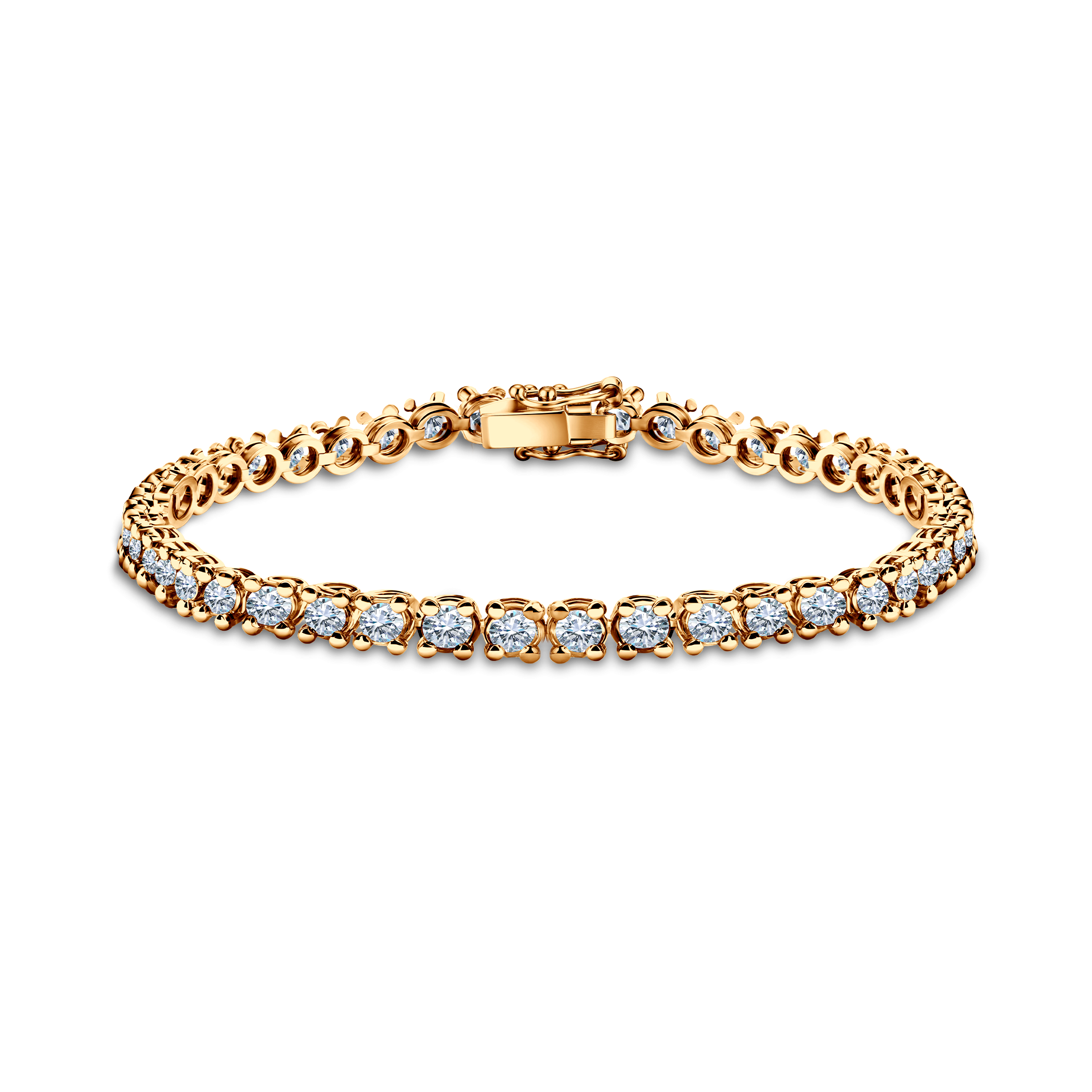 The Light tennis bracelet 4.5 mm: gold, lab-grown diamonds
