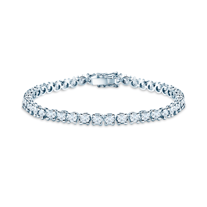 Luminy tennis bracelet 4.5 mm: white gold, white sapphires