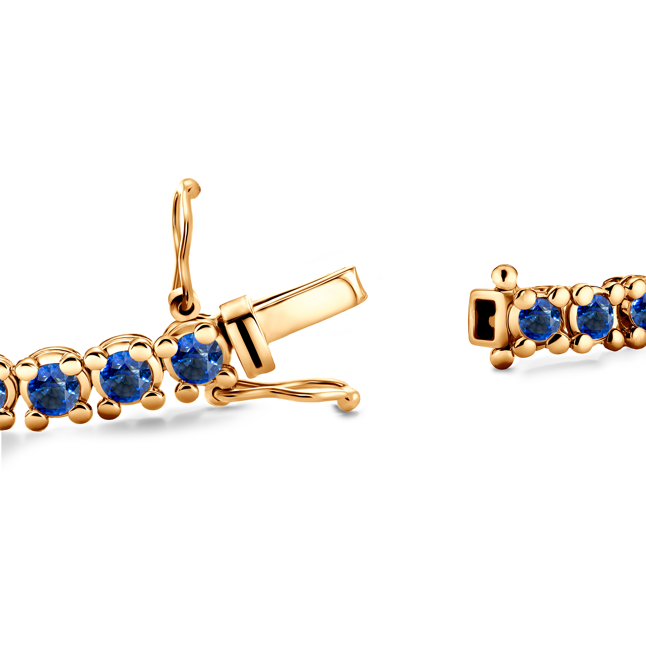 Tennisarmband Luminy 4,5 mm: Gold, blaue Saphire