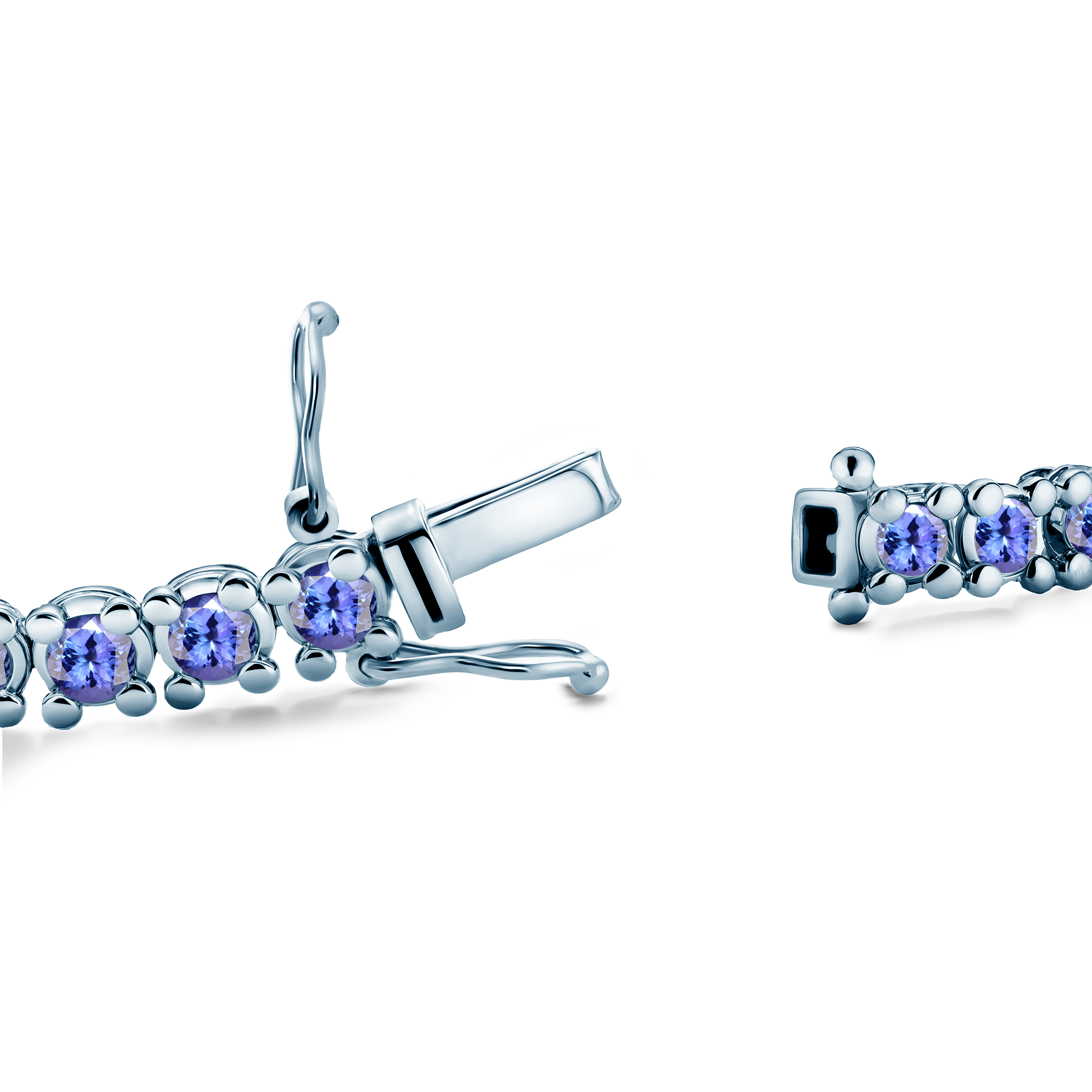 Tennisarmband Luminy 4,5 mm: Weißgold, Tansanite