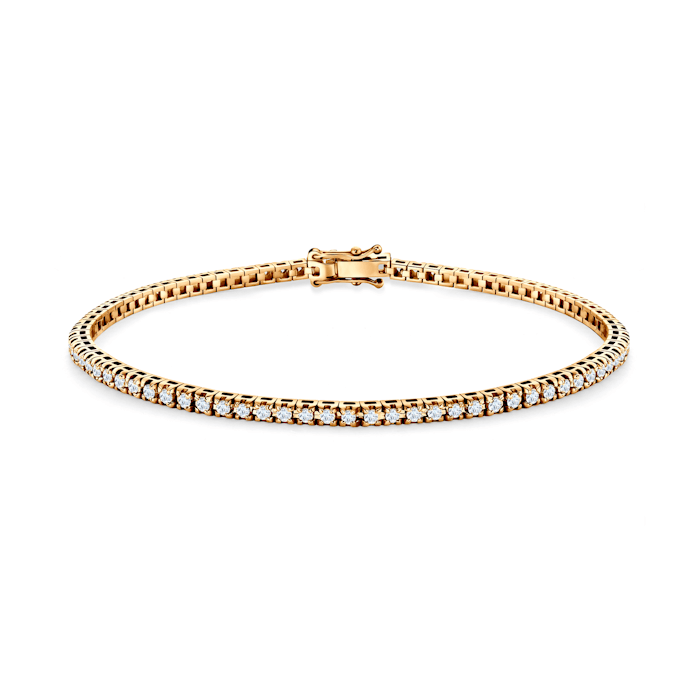 Luminy tennis bracelet 2.3 mm: gold, white sapphires