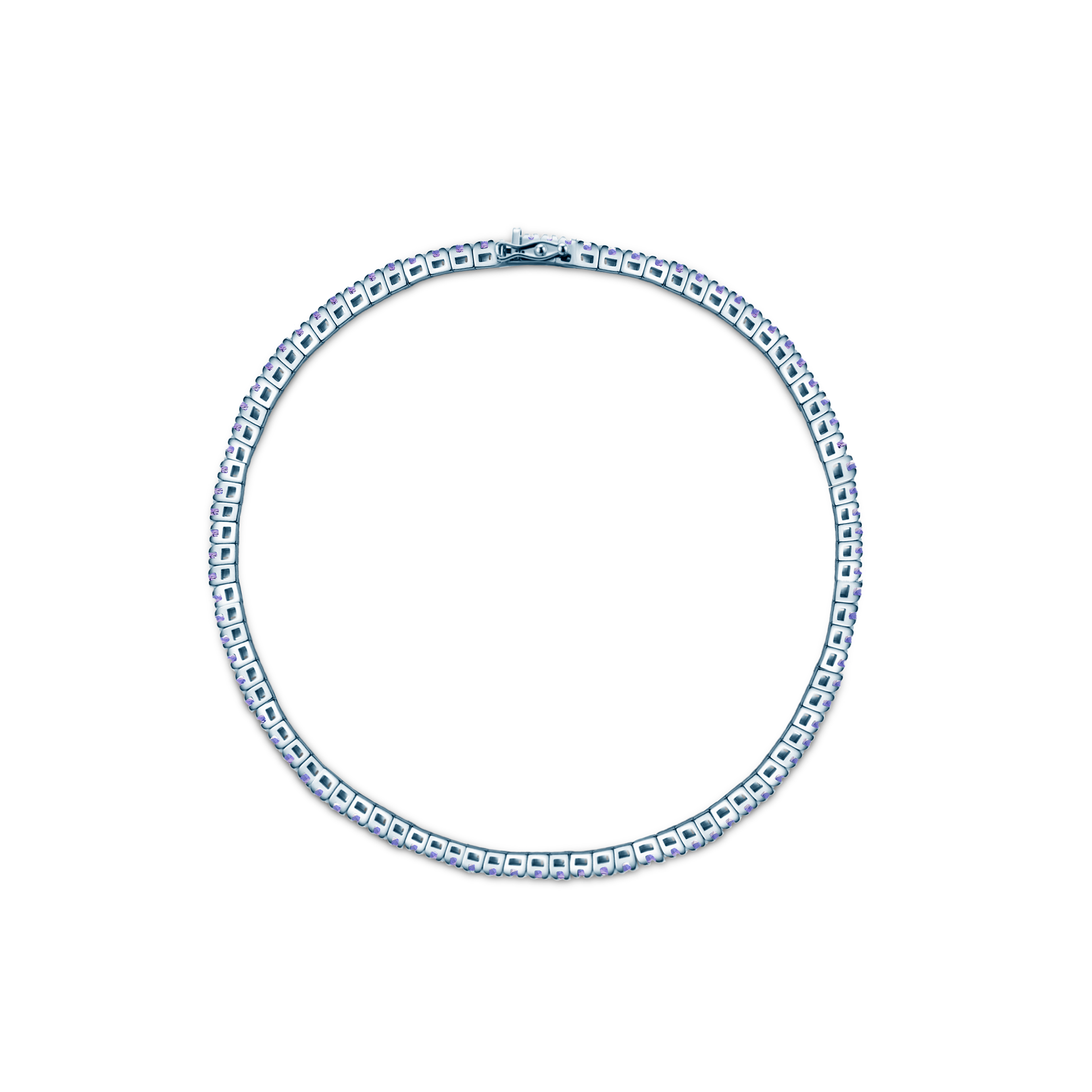 Tennisarmband Luminy 2,3 mm: Weißgold, Tansanite