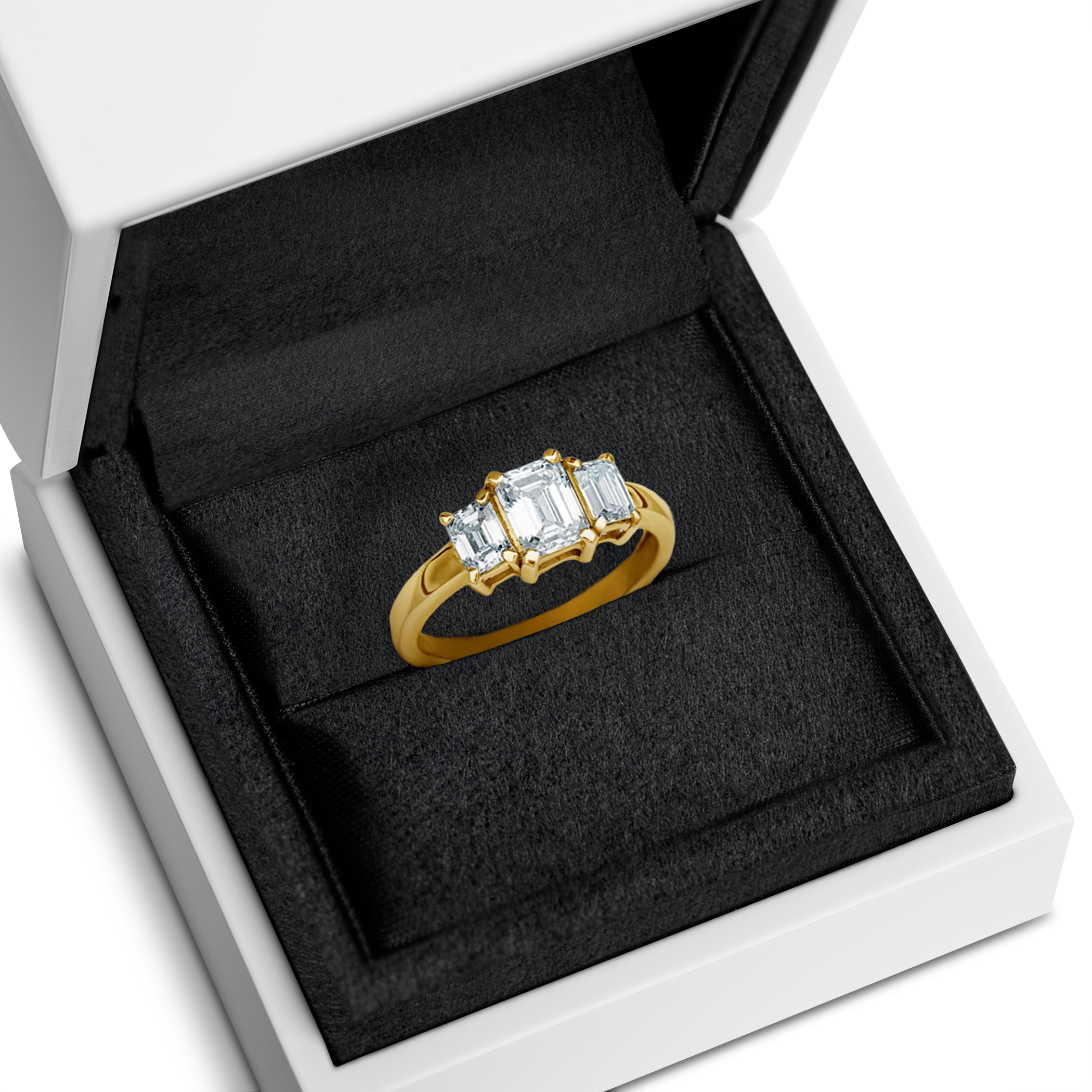 Pierścionek zaręczynowy Savicki: złoty, diamenty laboratoryjne