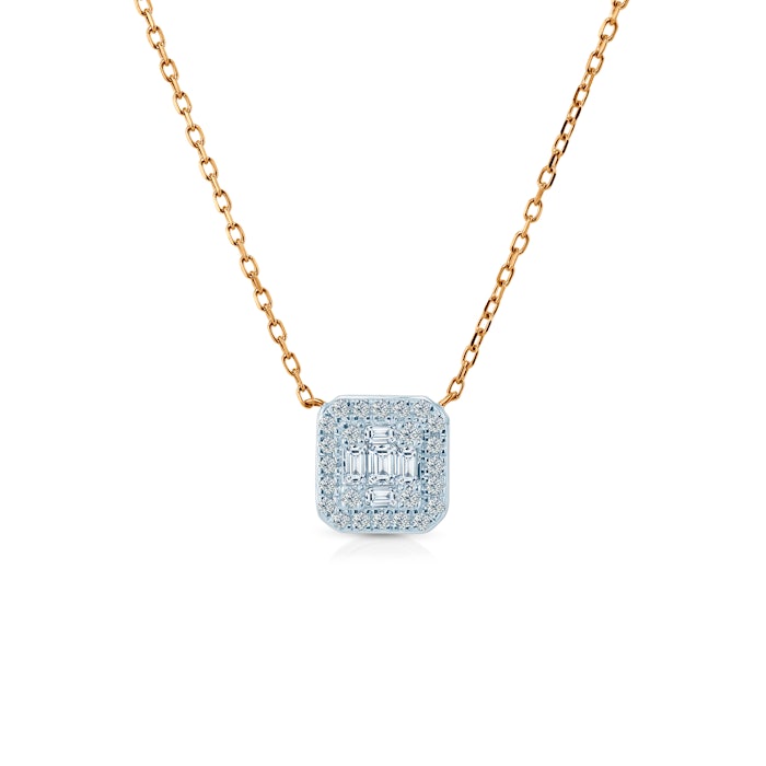 Naszyjnik Savicki: dwukolorowe złoto, diamenty