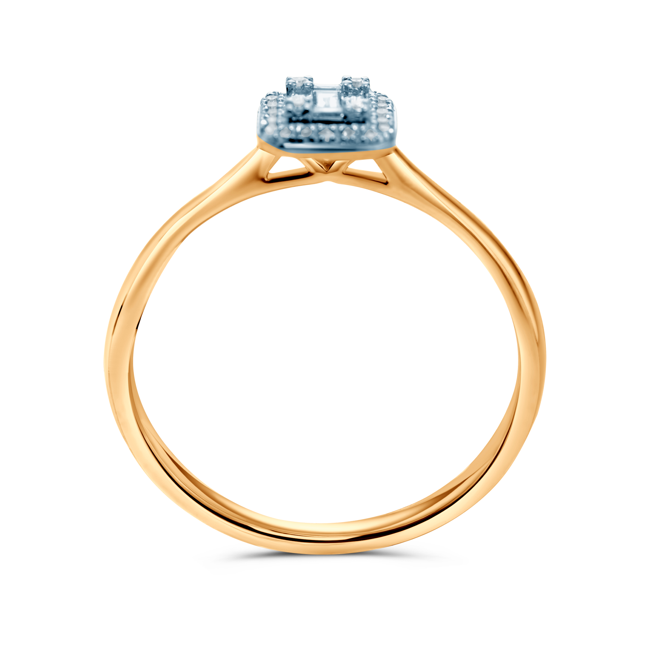 Verlobungsring SAVICKI: zweifarbiges Gold, Diamanten