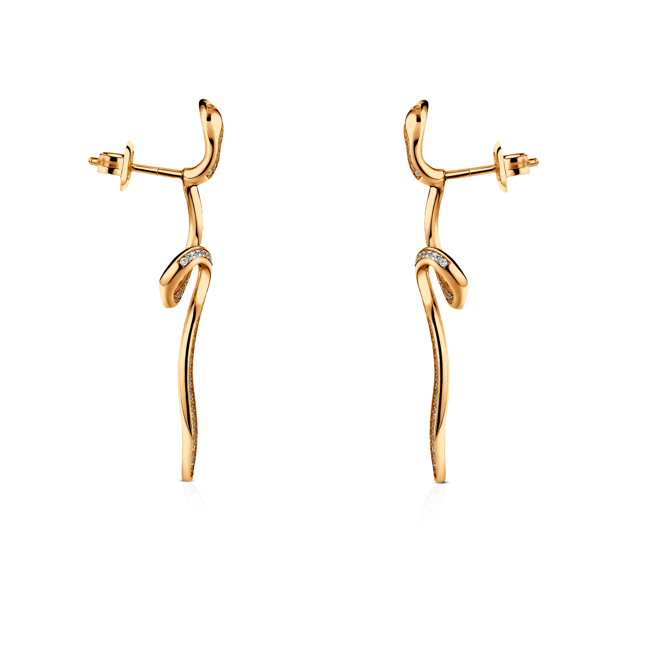 Ohrringe Serpentéa, vergoldetes Silber