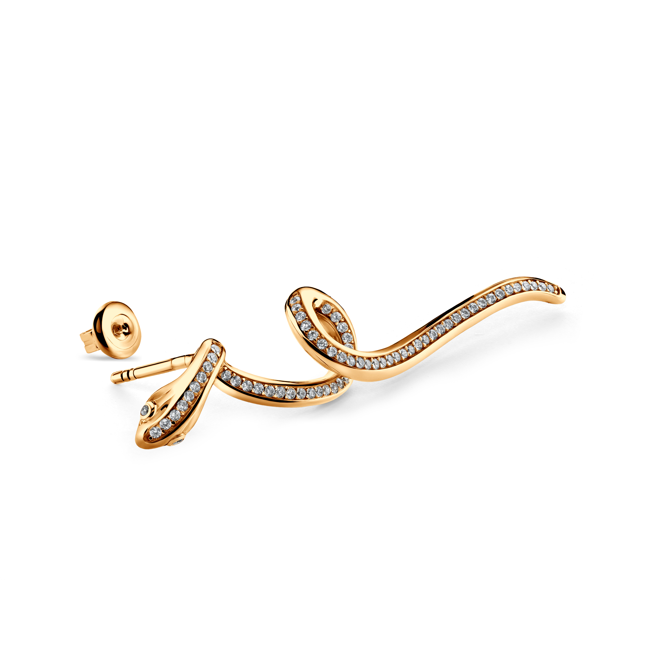 Ohrringe Serpentéa, vergoldetes Silber