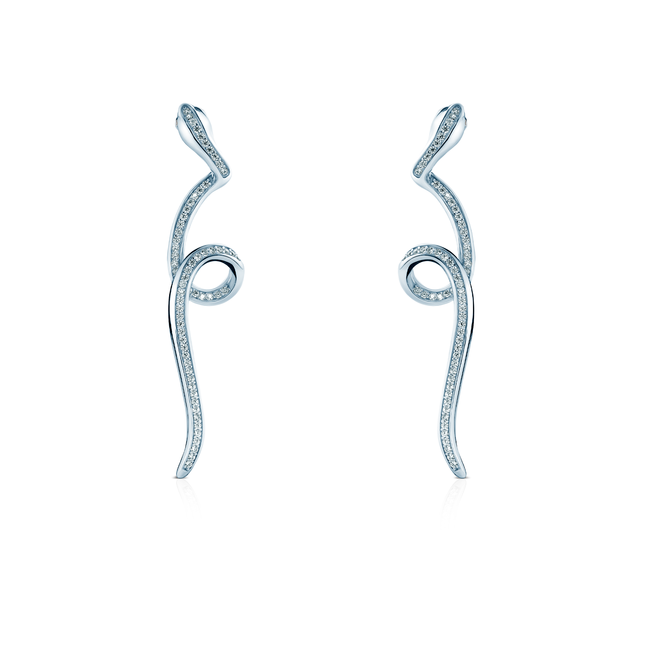 Kolczyki Serpentéa, srebrne