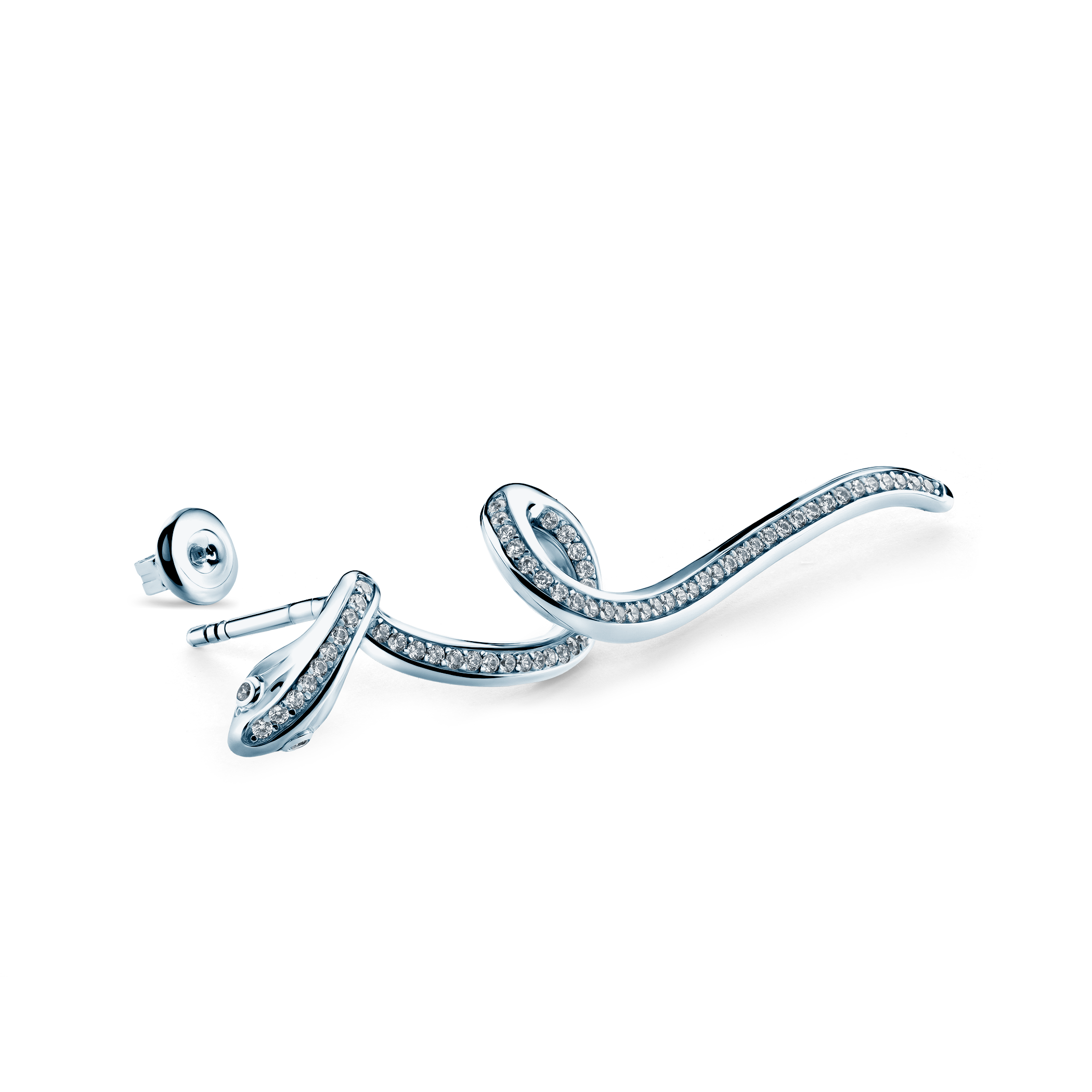 Ohrringe Serpentéa, silbern