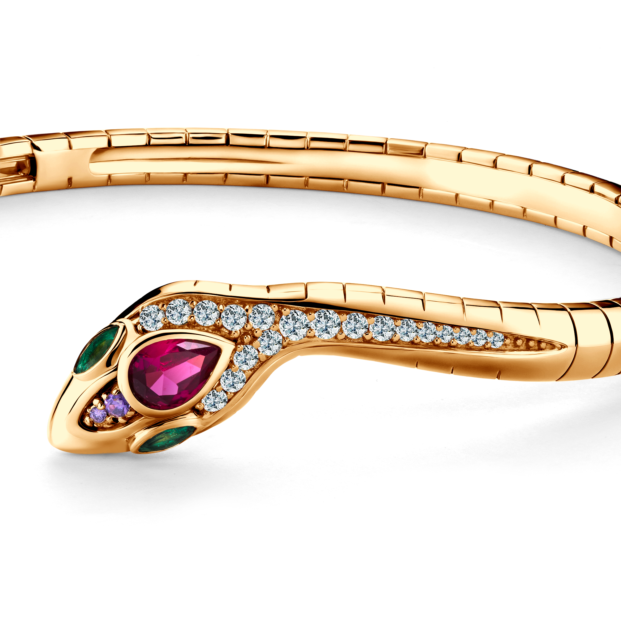 Armband Serpentéa, vergoldetes Silber