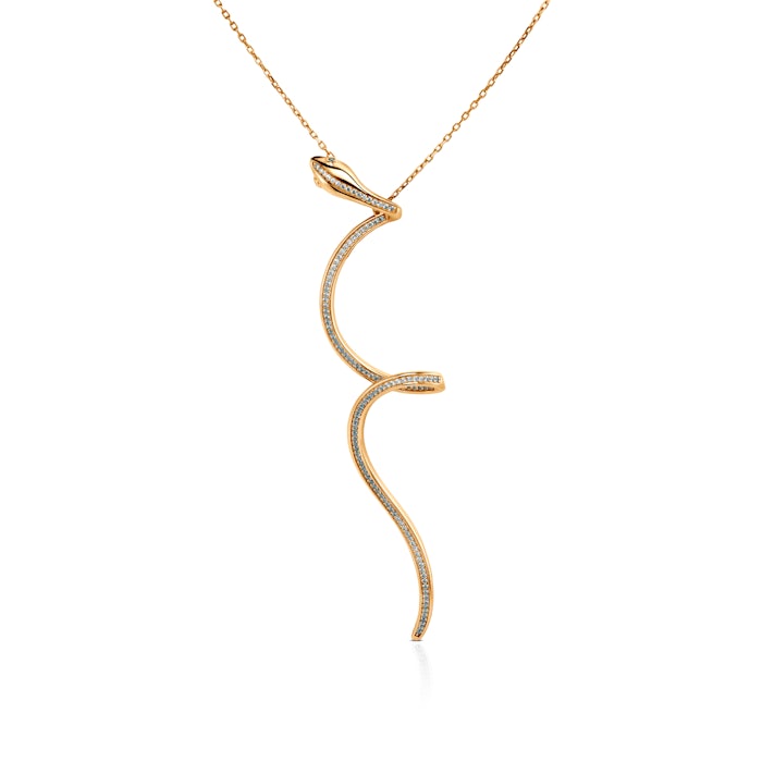 Naszyjnik Serpentéa, srebrny pozłacany