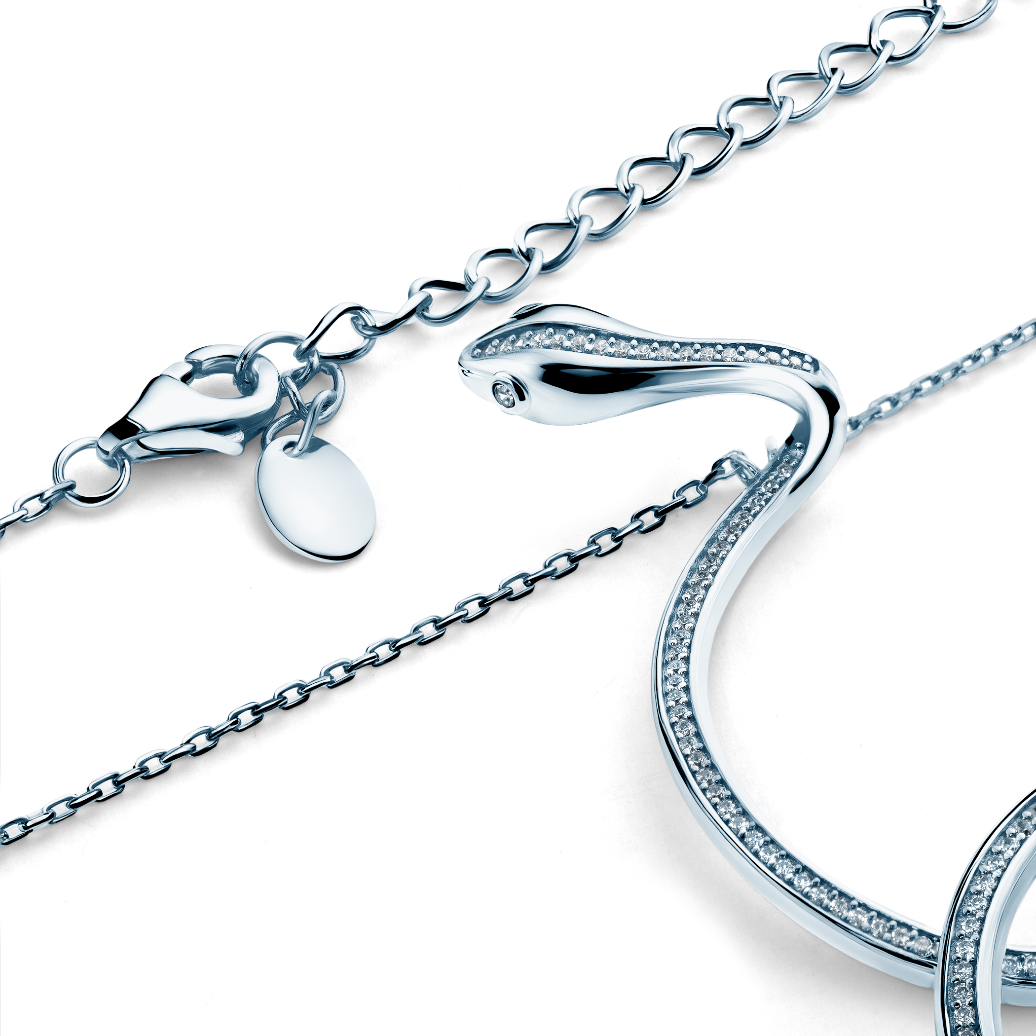 Halskette Serpentéa, silbern