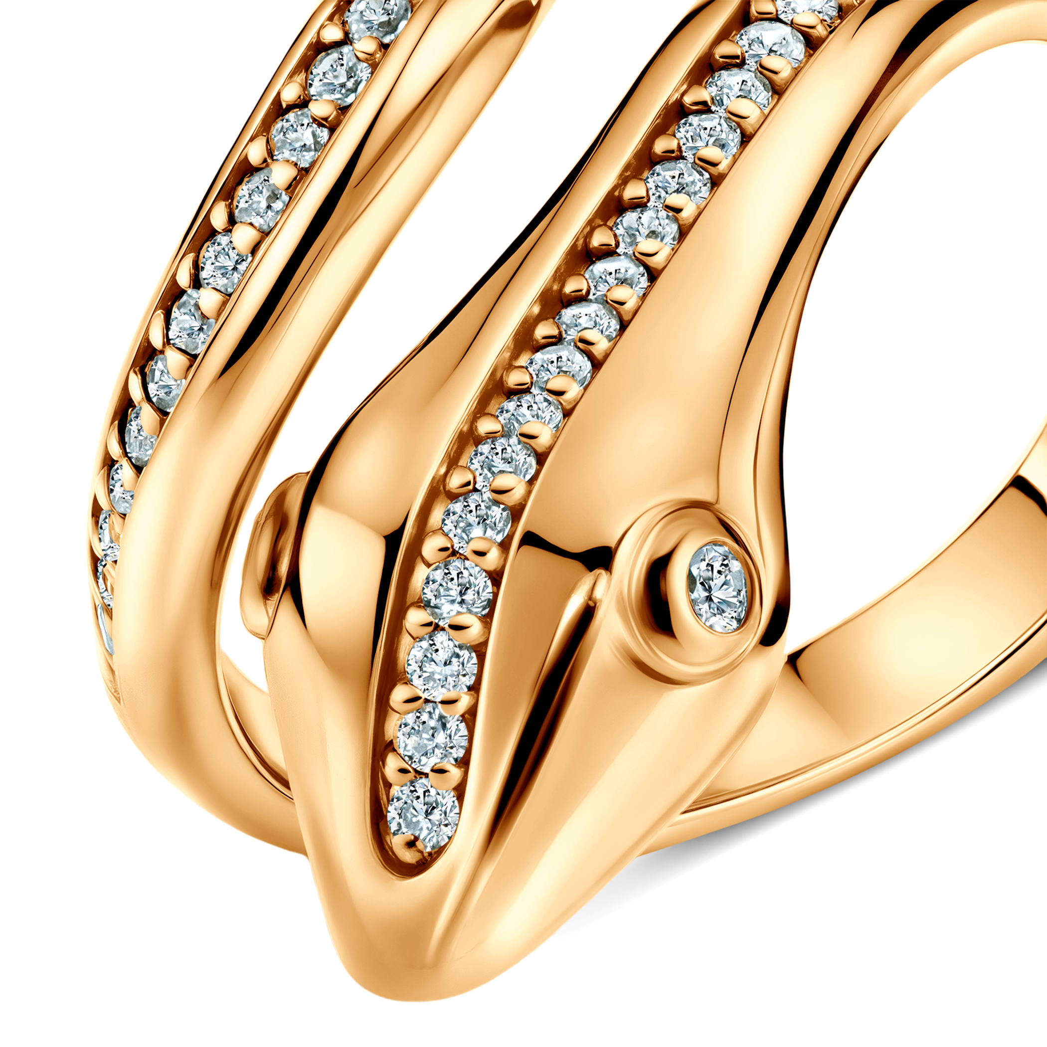 Ring Serpentéa, vergoldetes Silber