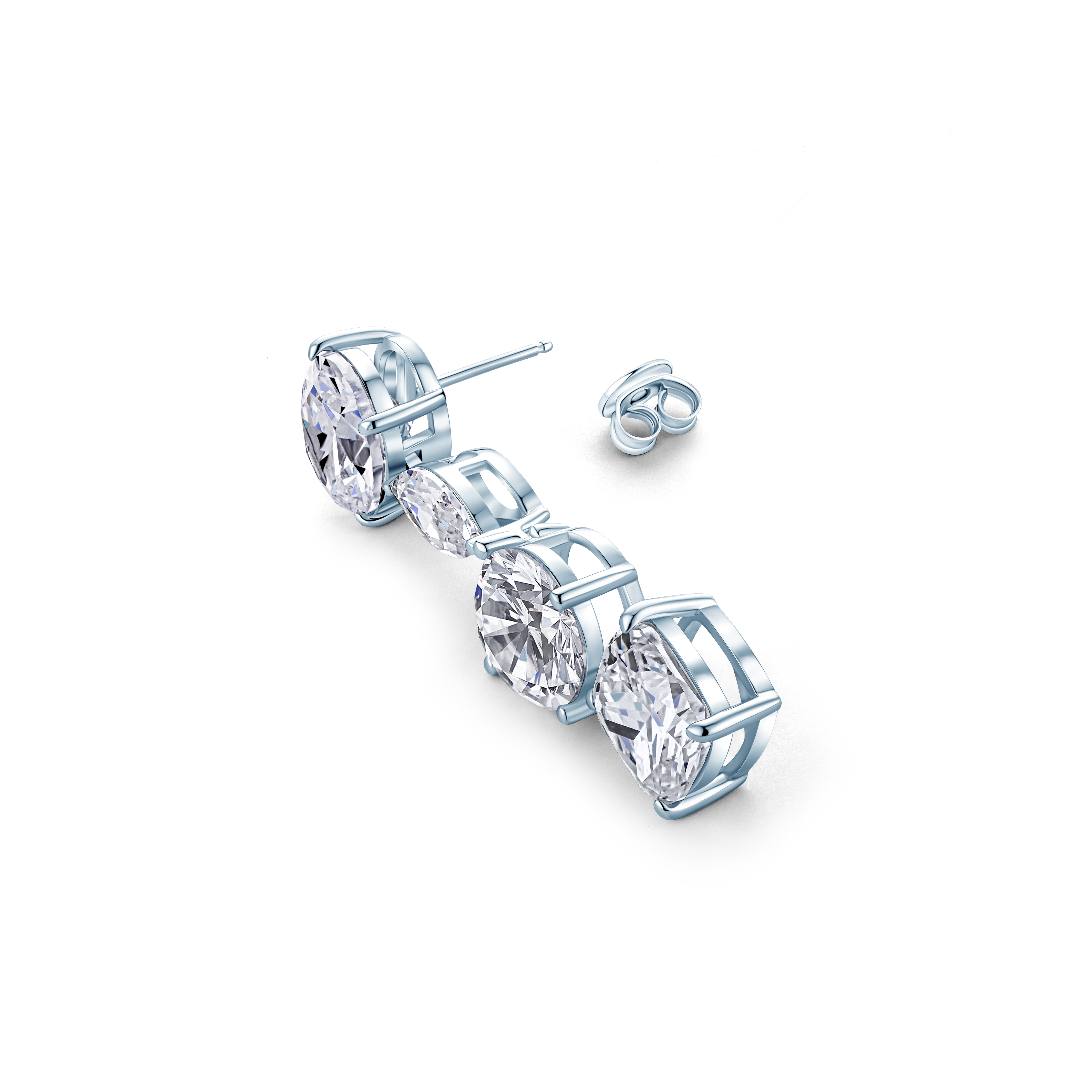Ohrringe Eterniàle, silbern, Zirkonia