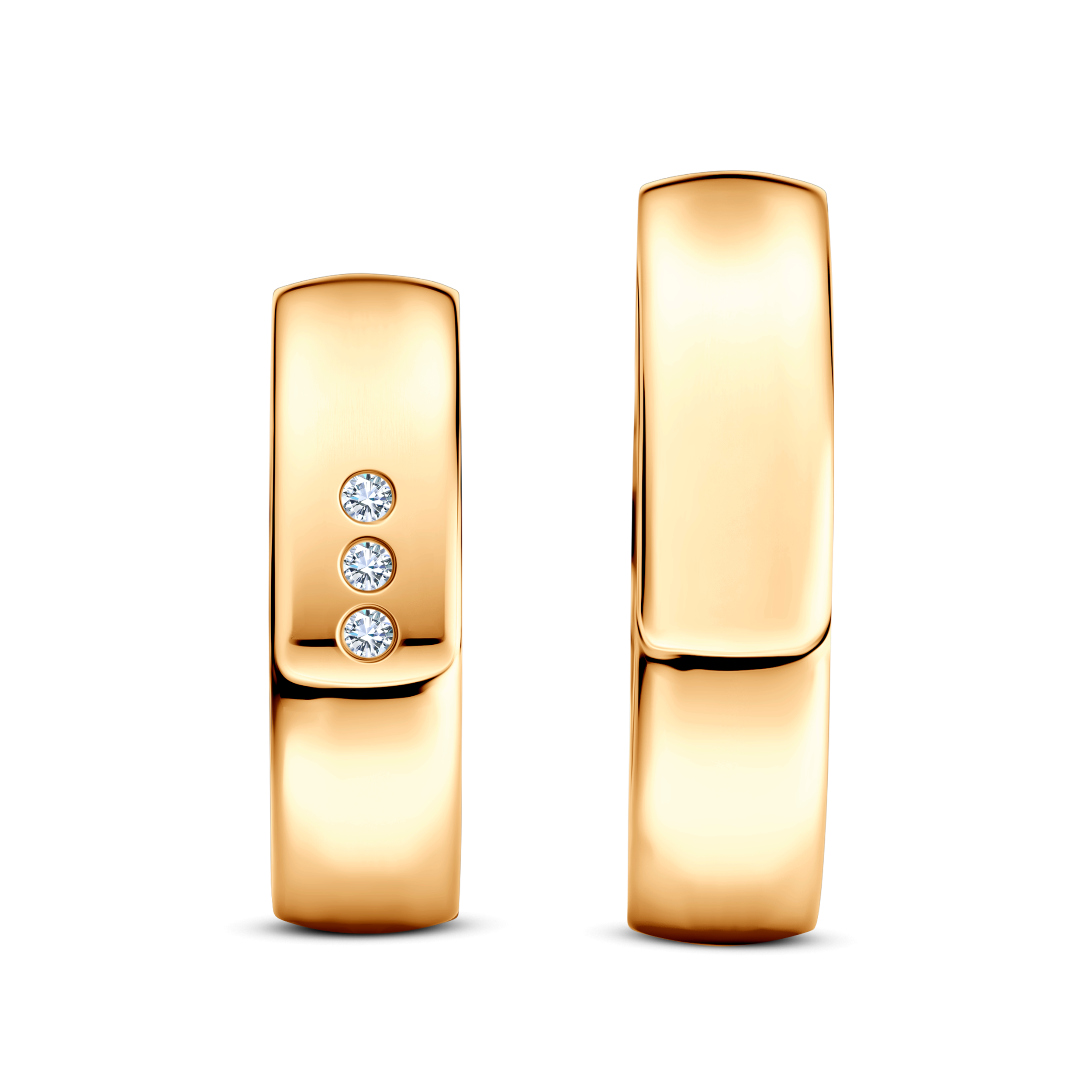 Obrączki ślubne: żółte złoto, półokrągłe, 5,5 mm