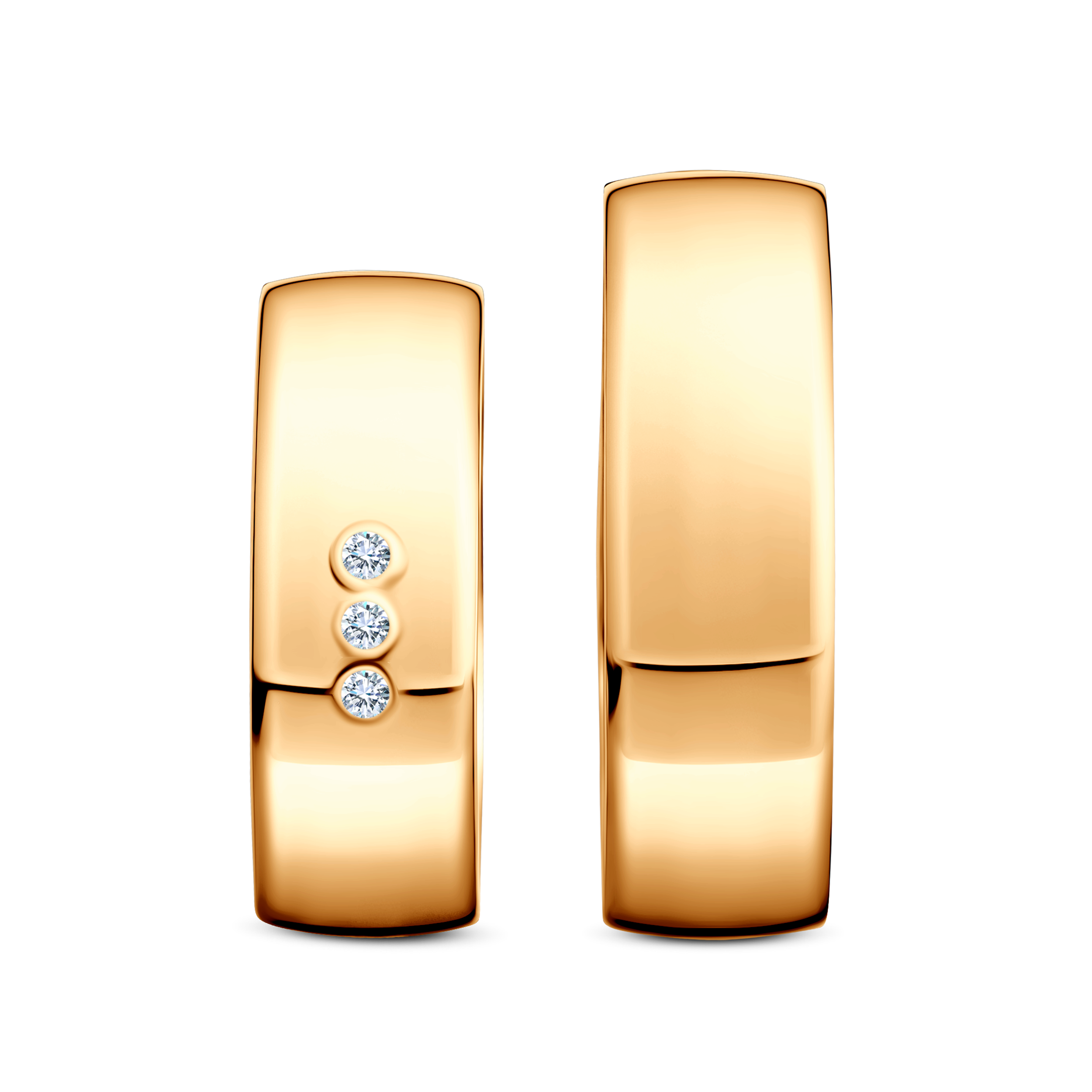 Trauringe: Gelbgold, halbrund, 6,5 mm