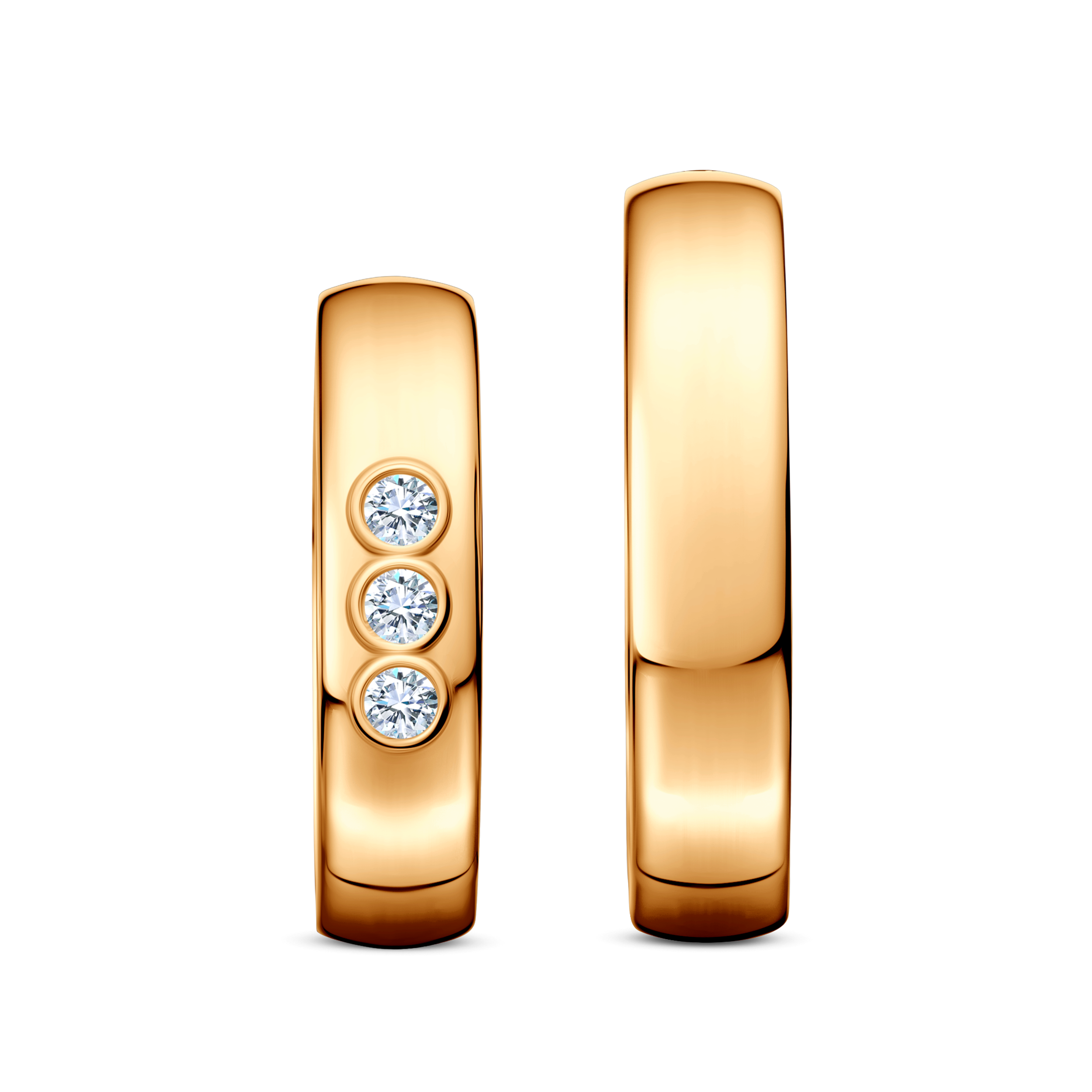 Trauringe: Gelbgold, halbrund, 5 mm