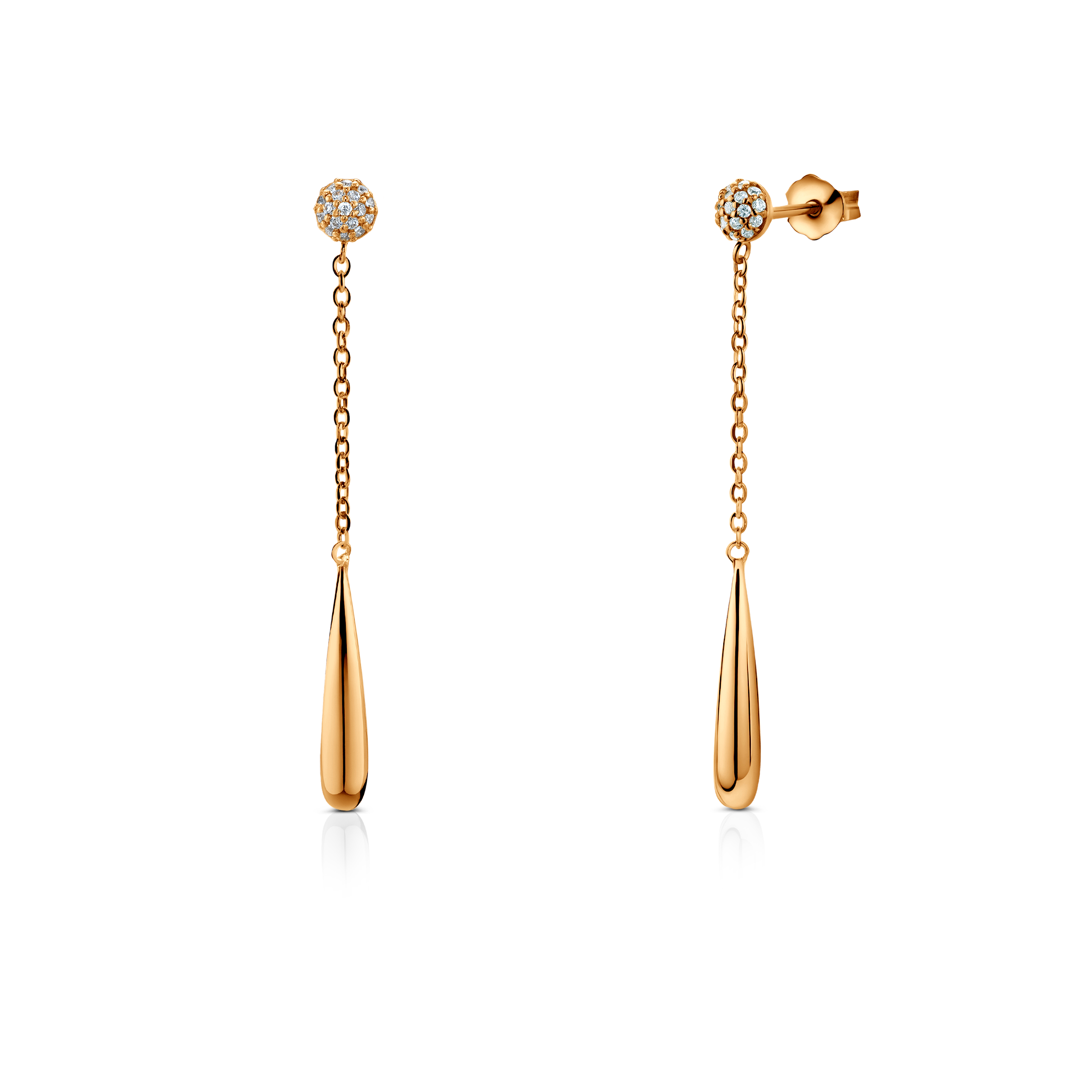 Ohrringe Eterniàle, vergoldetes Silber, Zirkonia - 3