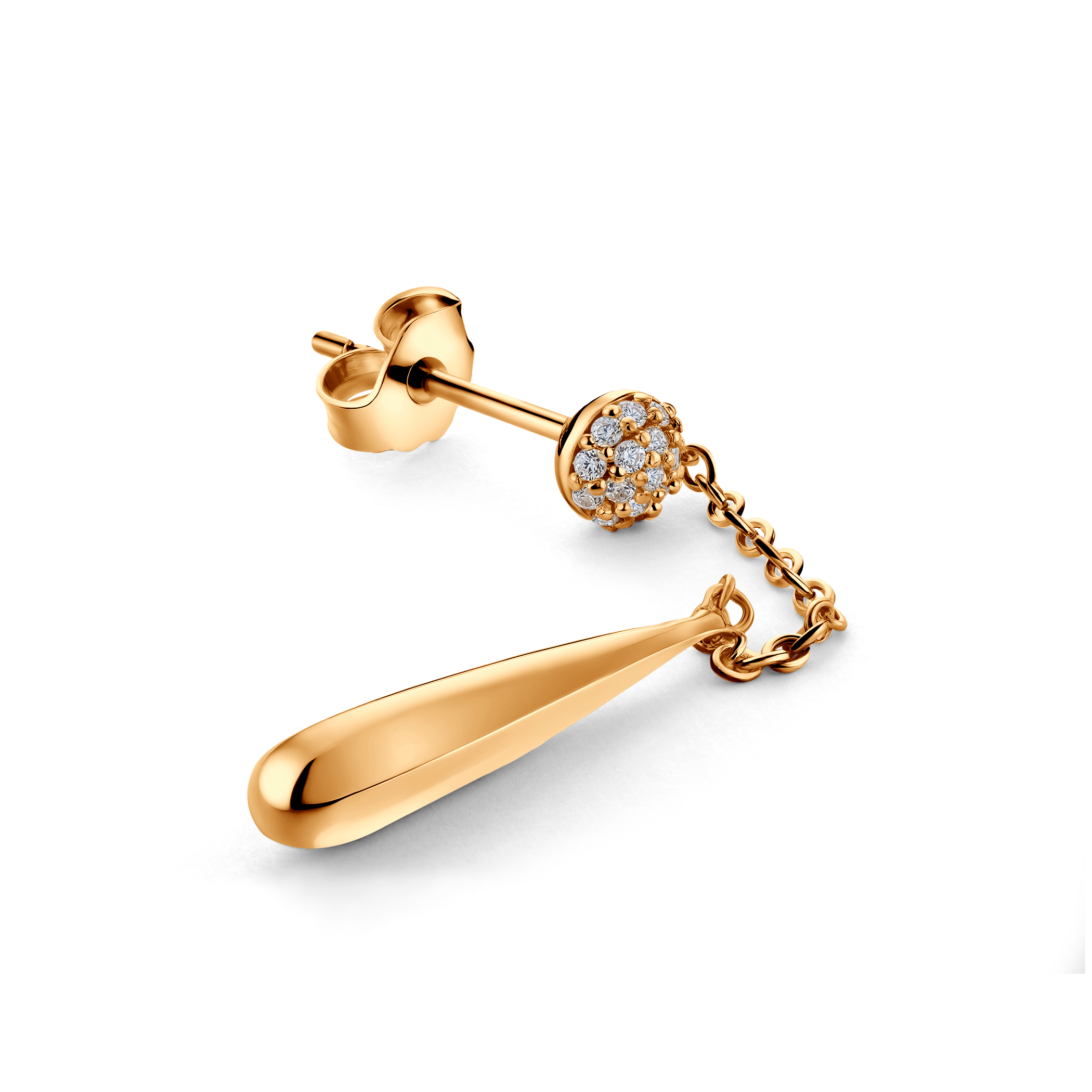 Ohrringe Eterniàle, vergoldetes Silber, Zirkonia - 5