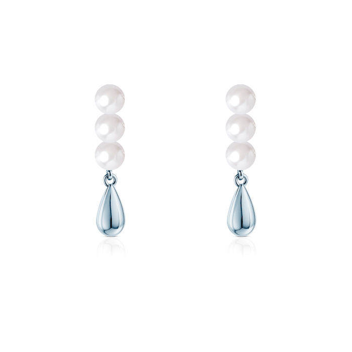 Kolczyki Eterniàle, srebrne, perły