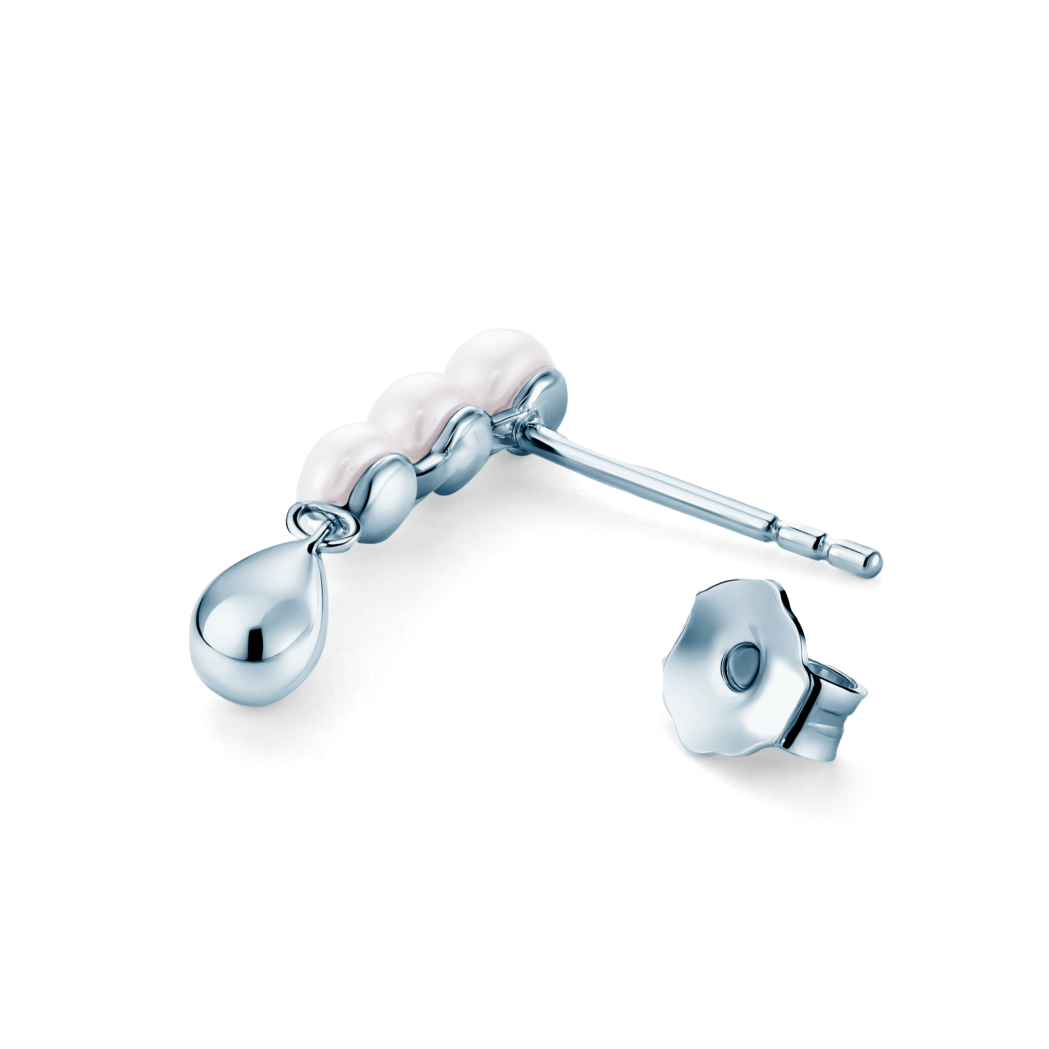 Ohrringe Eterniàle, silbern, Perlen - 4