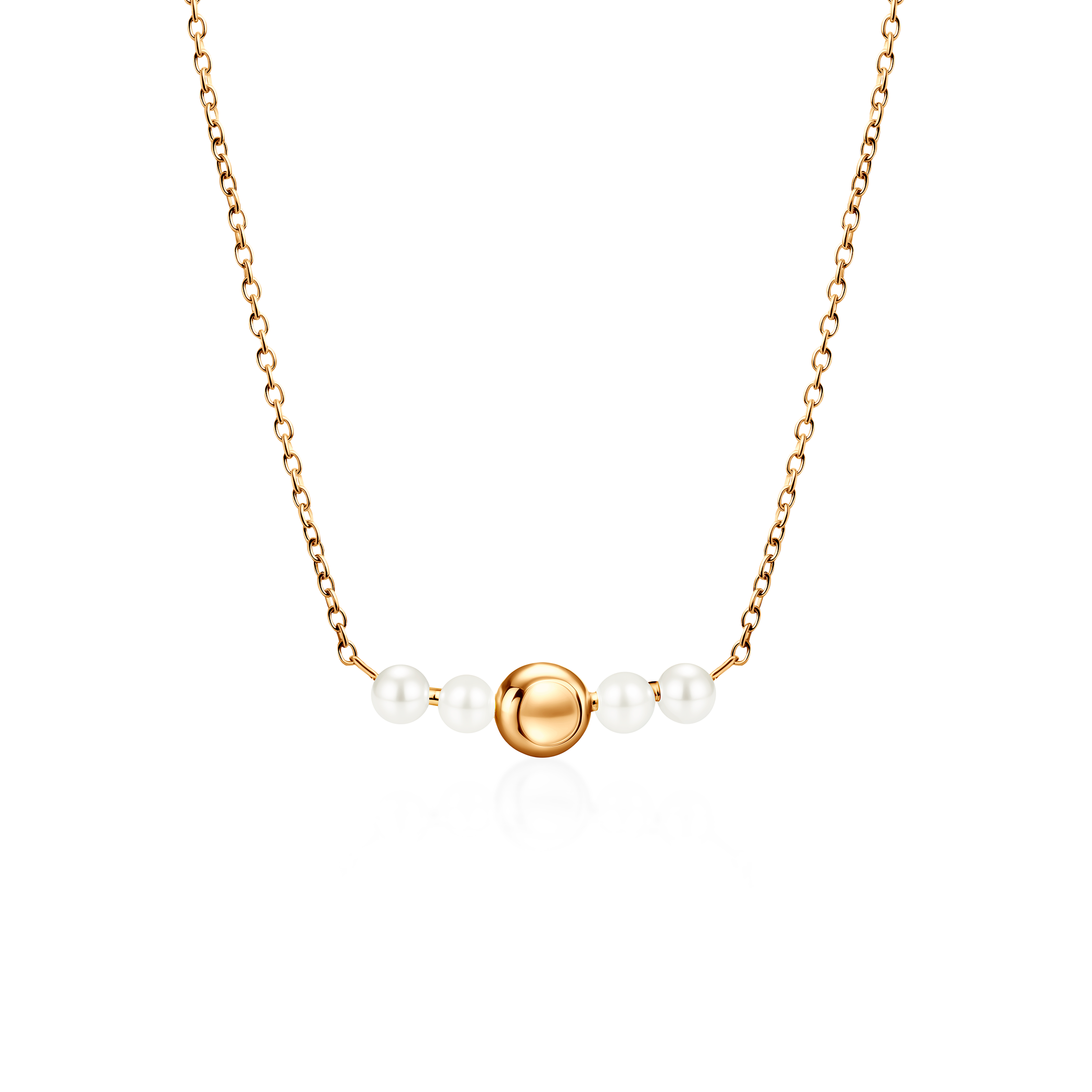 Náhrdelník Eterniàle: pozlacené stříbro, perly
