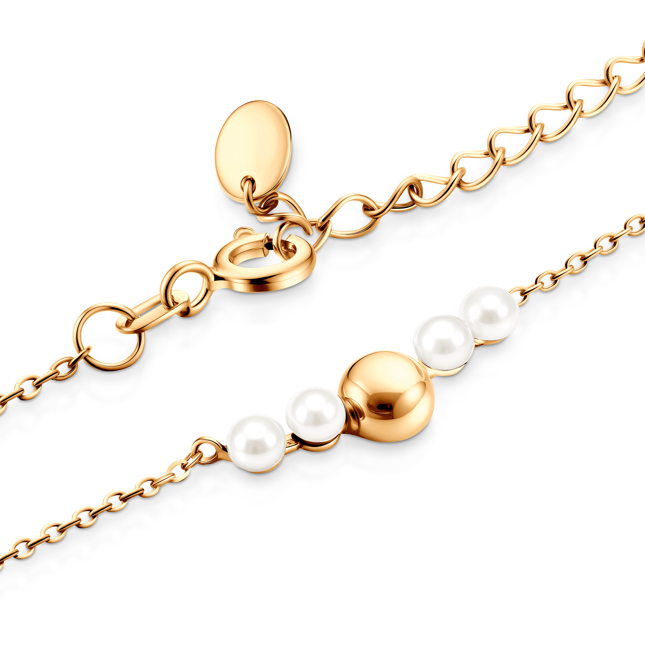 Halskette Eterniàle, vergoldetes Silber, Perlen - 3