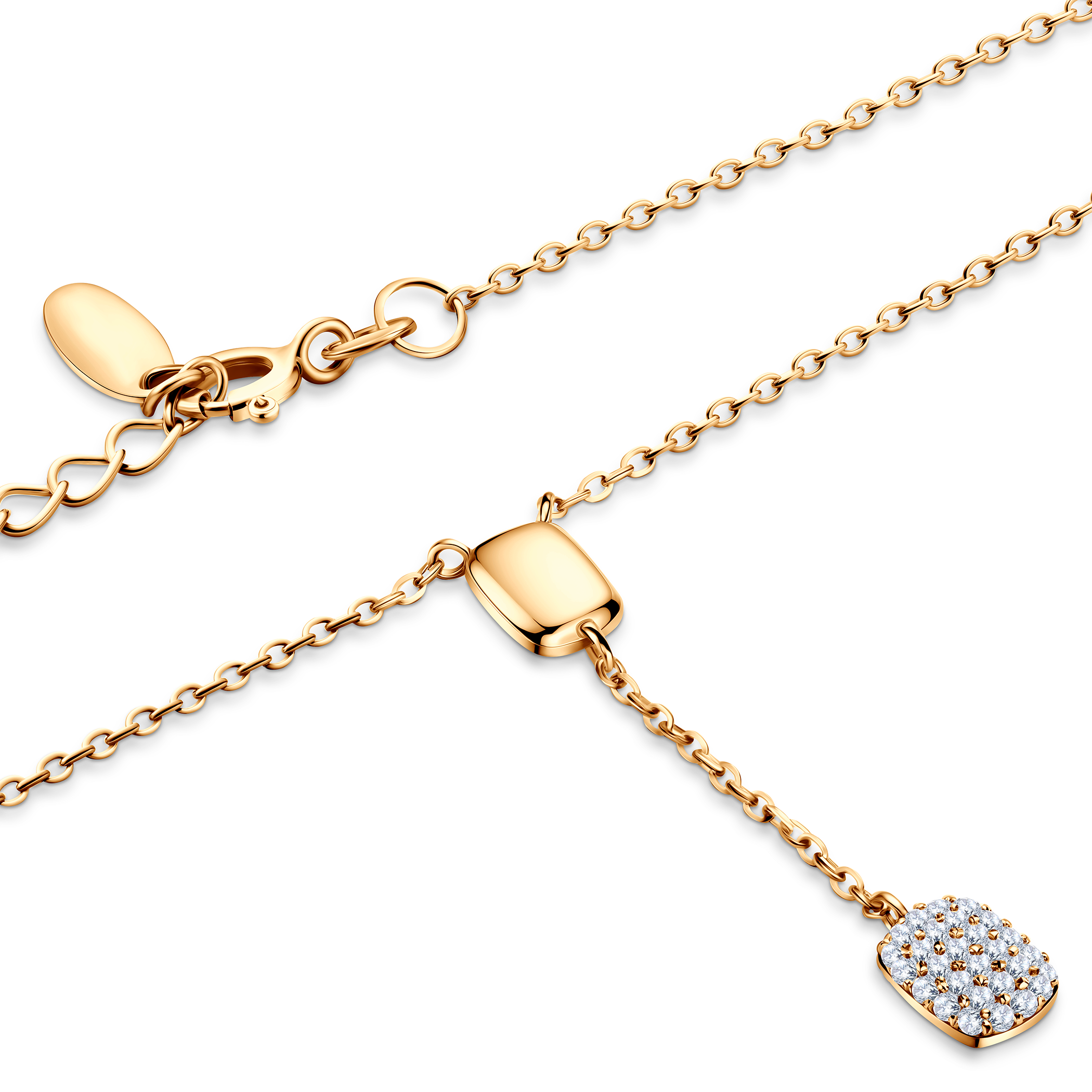 Halskette Eterniàle, vergoldetes Silber, Zirkonia