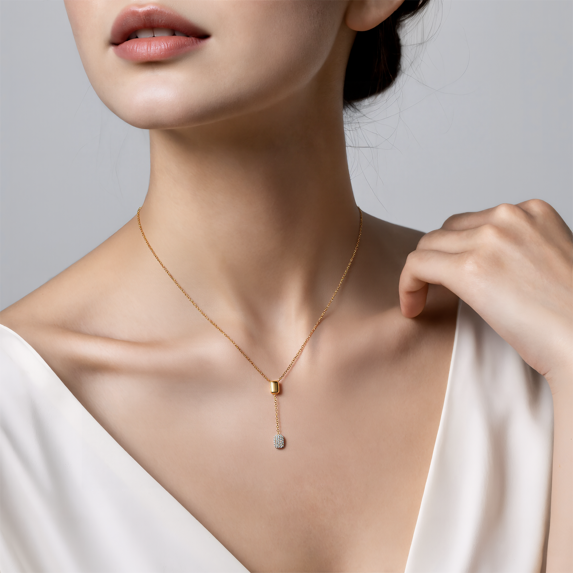 Halskette Eterniàle, vergoldetes Silber, Zirkonia